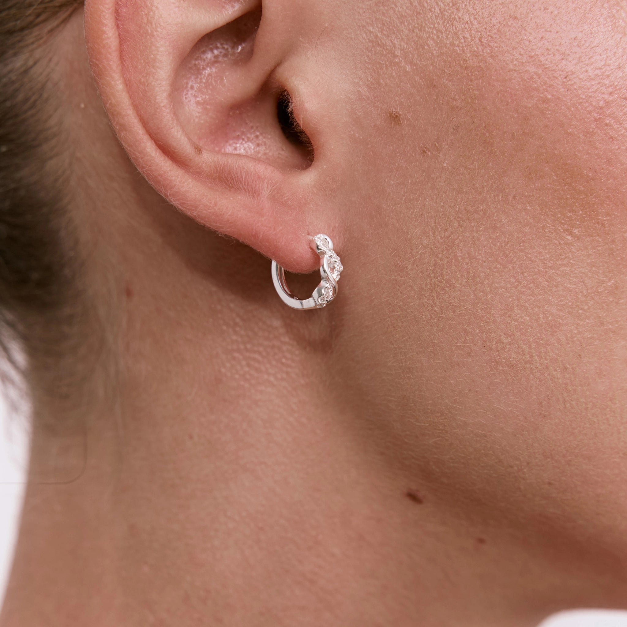 עגילי אינפיניטי כסף 925