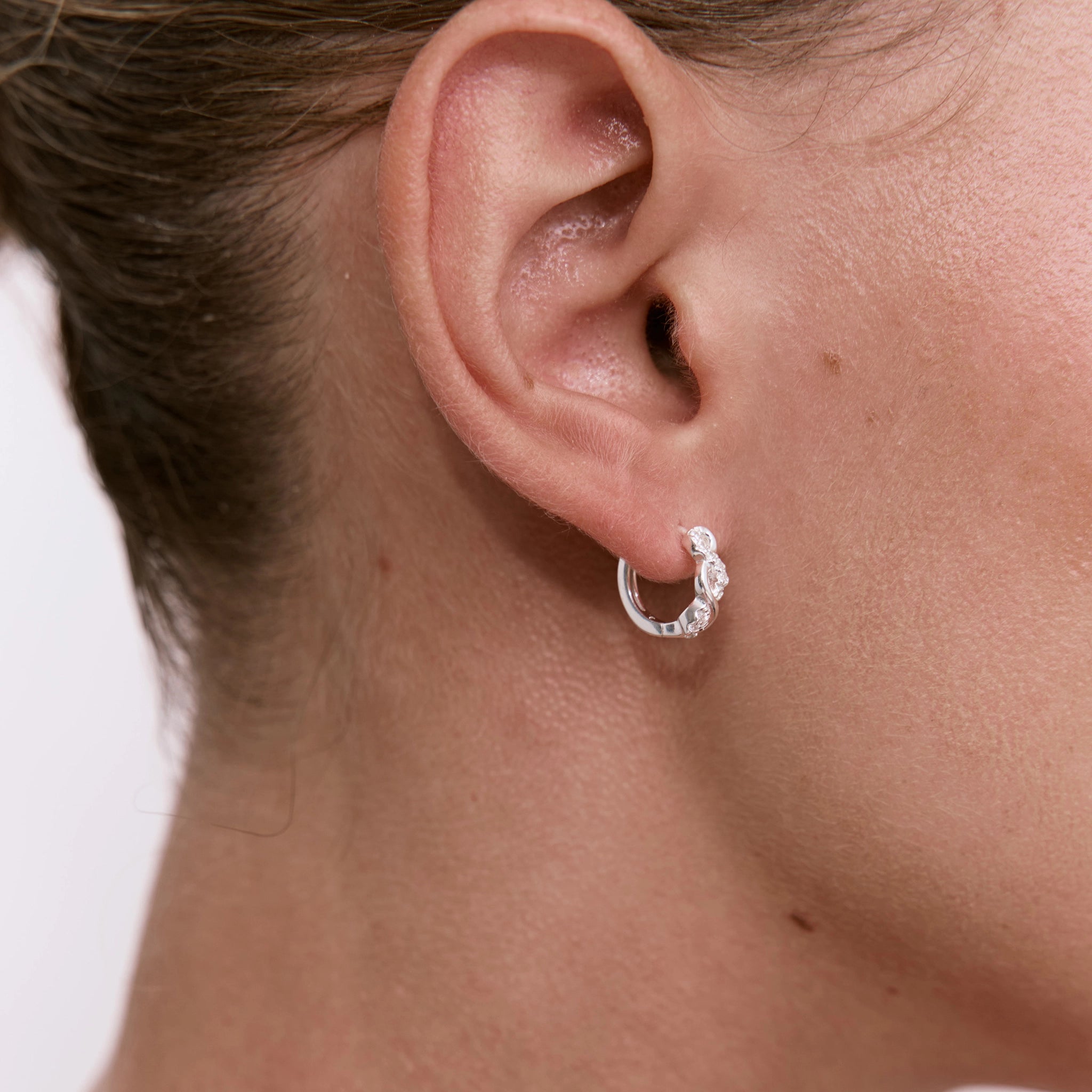 עגילי אינפיניטי כסף 925