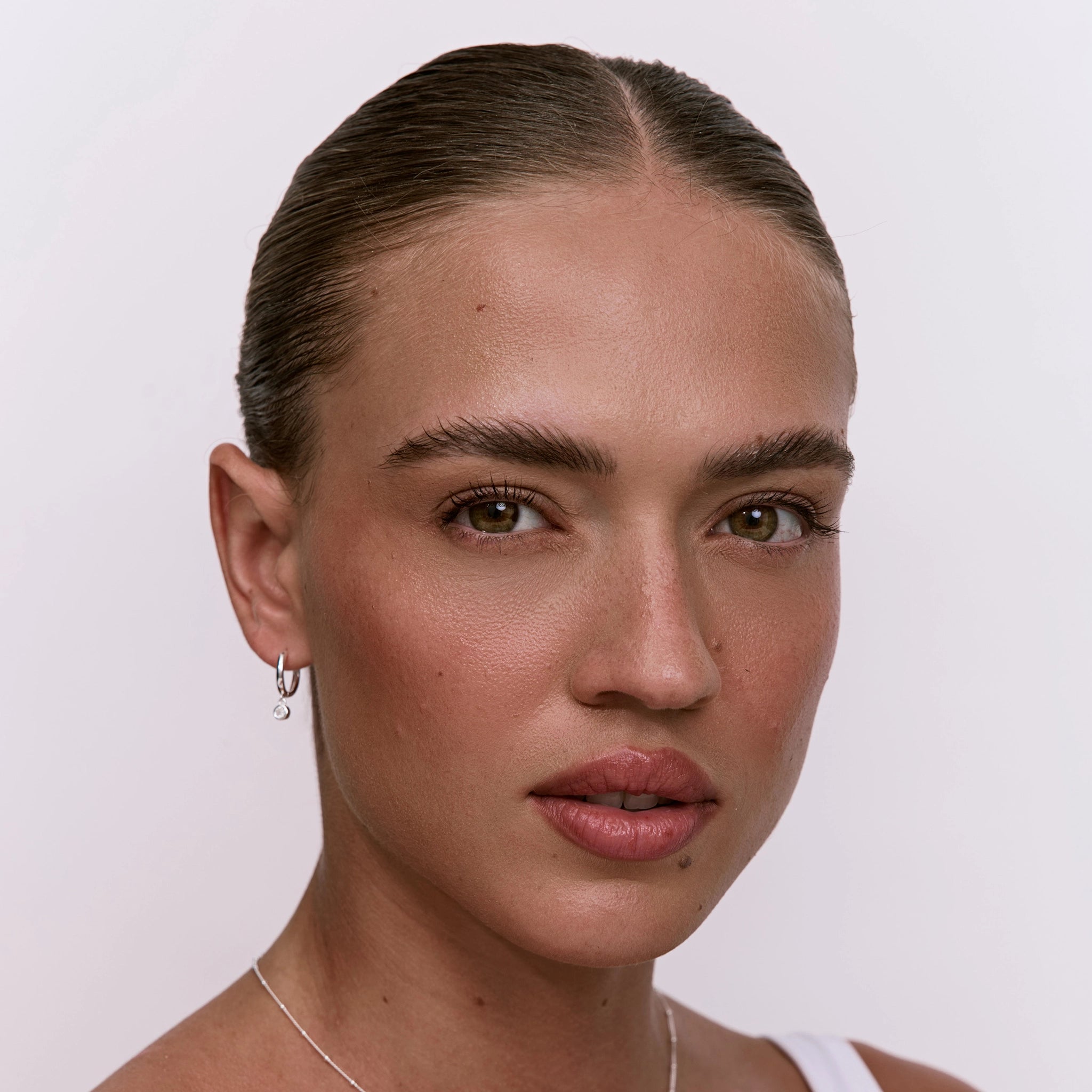 עגילי סוליטר כסף 925