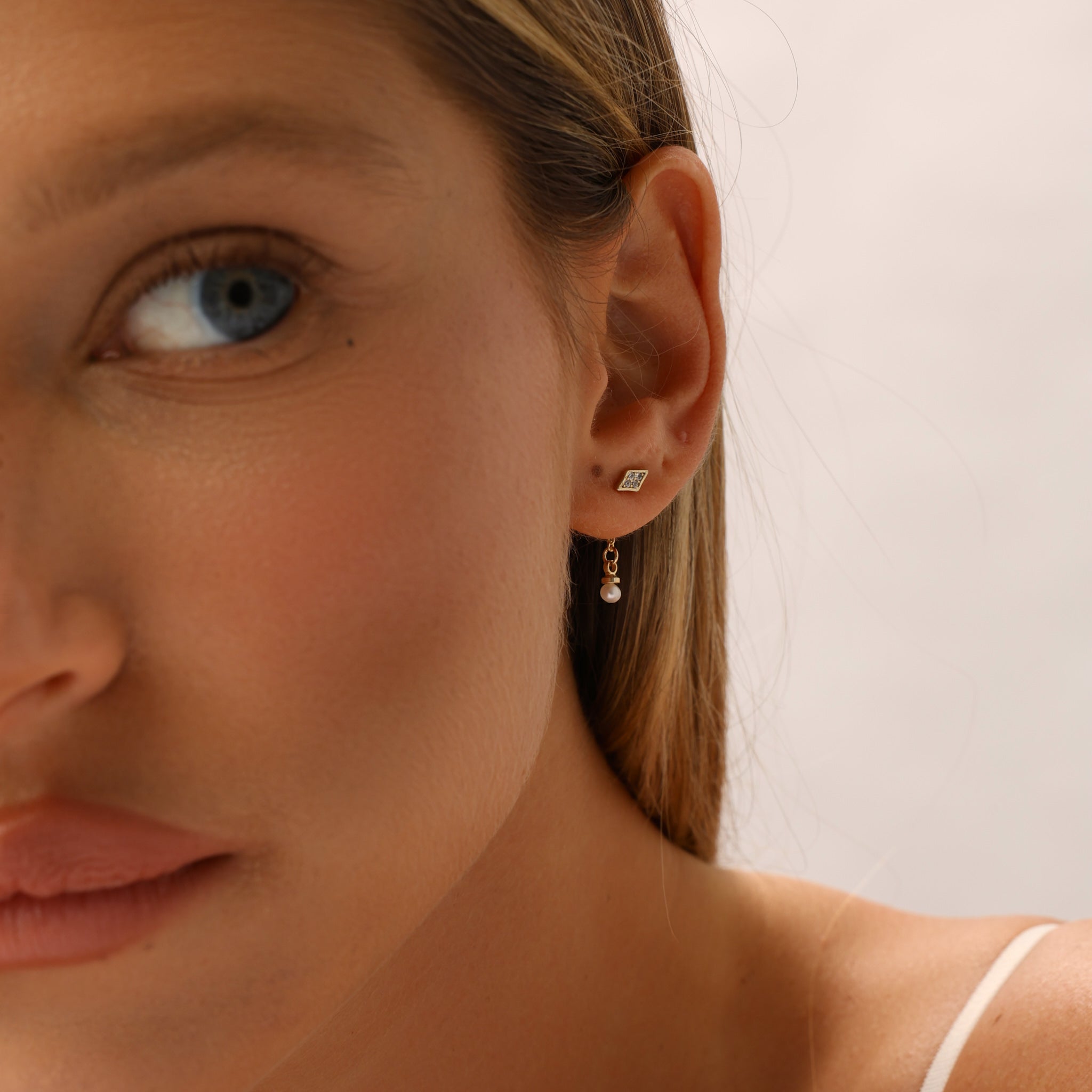 עגילי לידיה ציפוי זהב