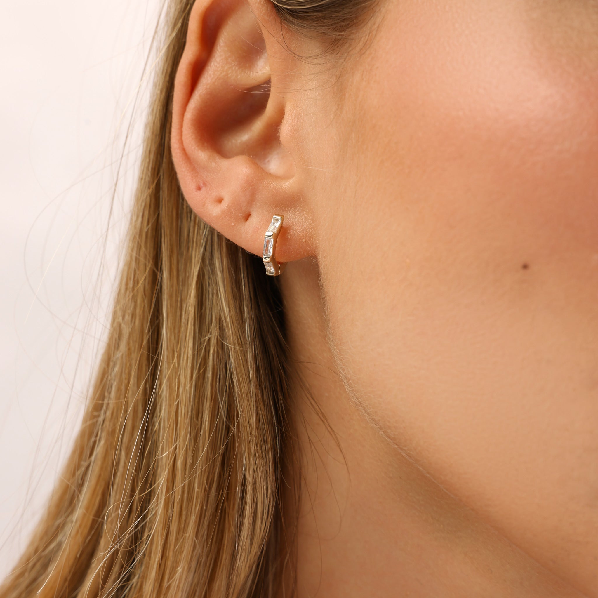 עגילי ביאנקה ציפוי זהב