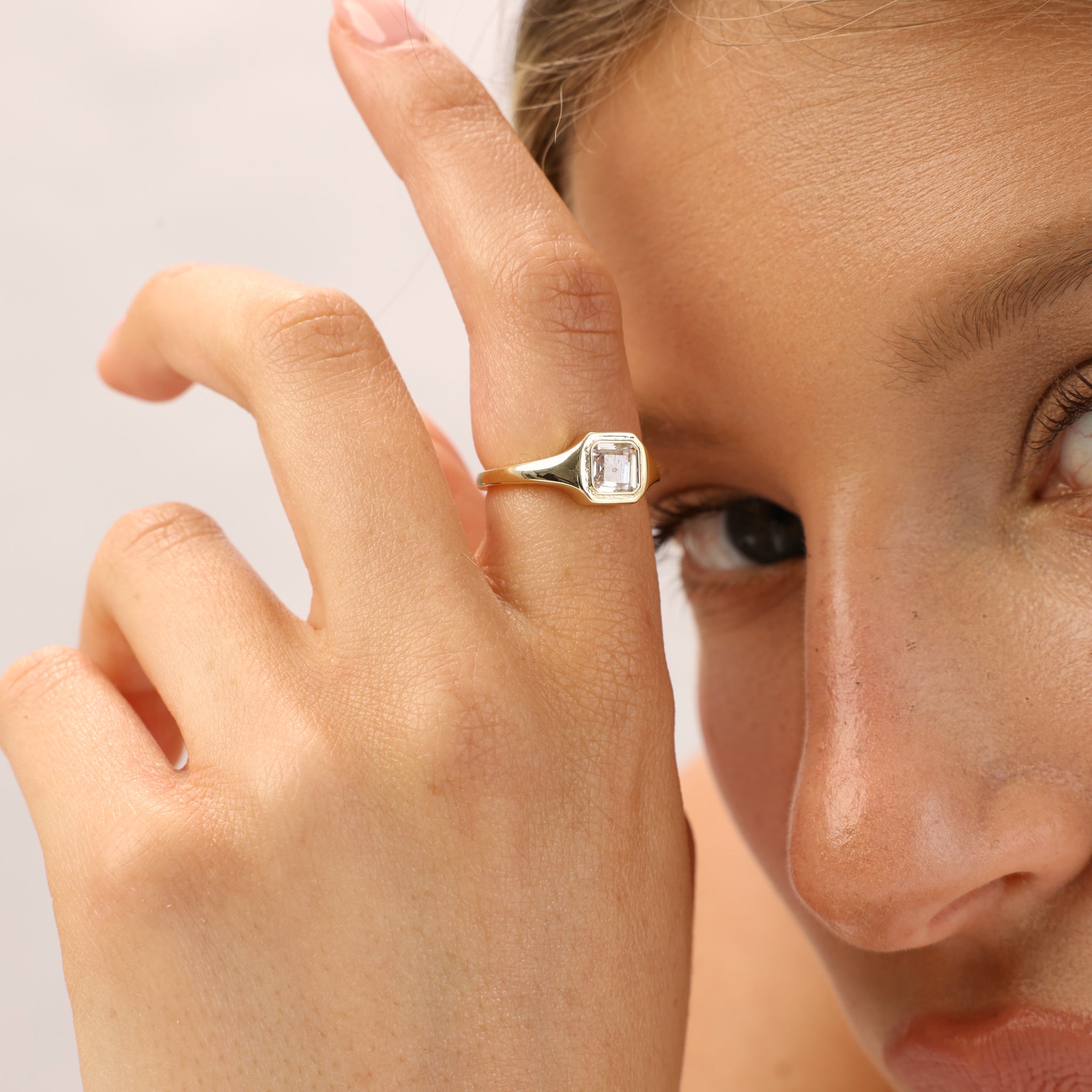 טבעת קמיל ציפוי זהב