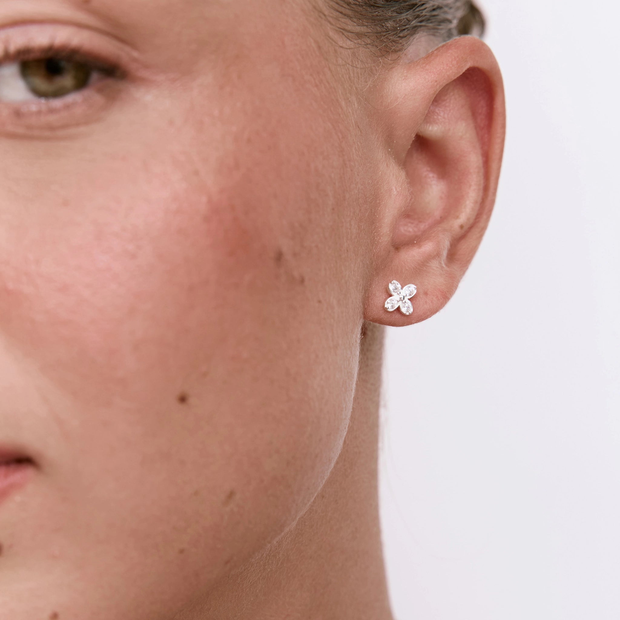 עגילי פלורה כסף 925