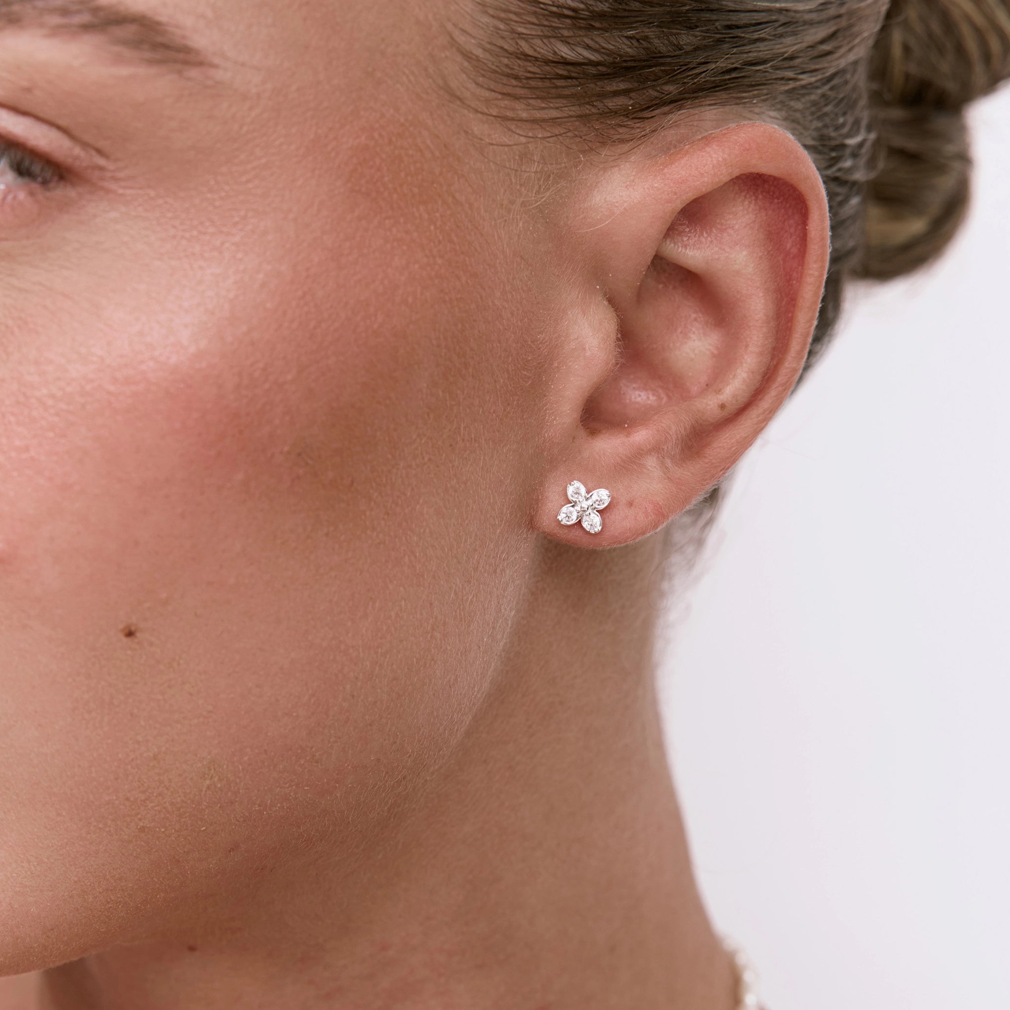 עגילי פלורה כסף 925