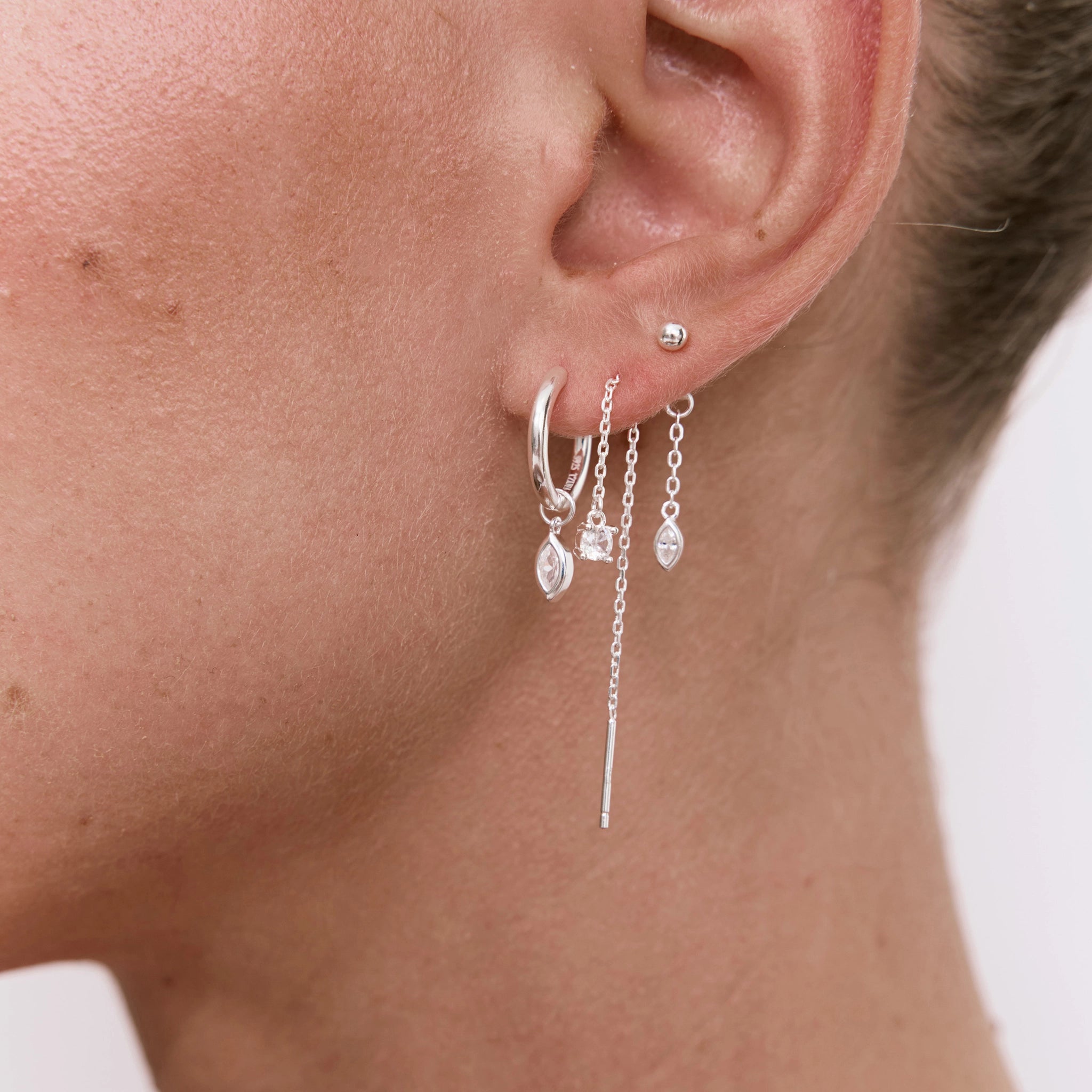 סט עגילי לריס כסף 925