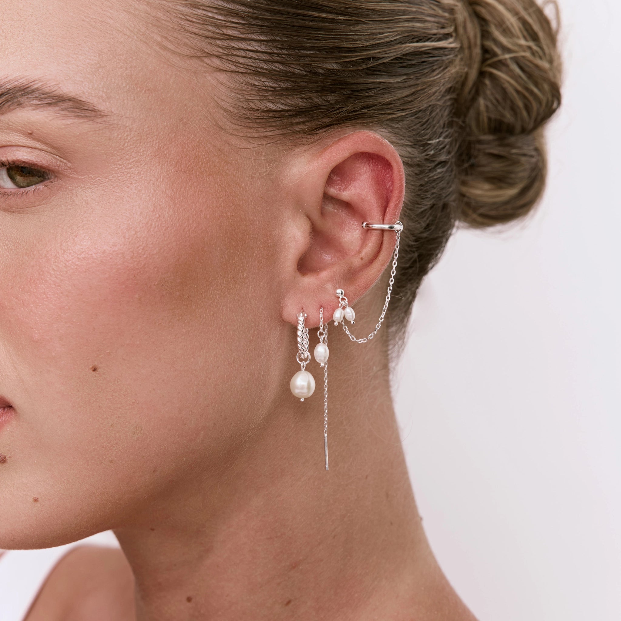 סט עגילי ג'ינה כסף 925