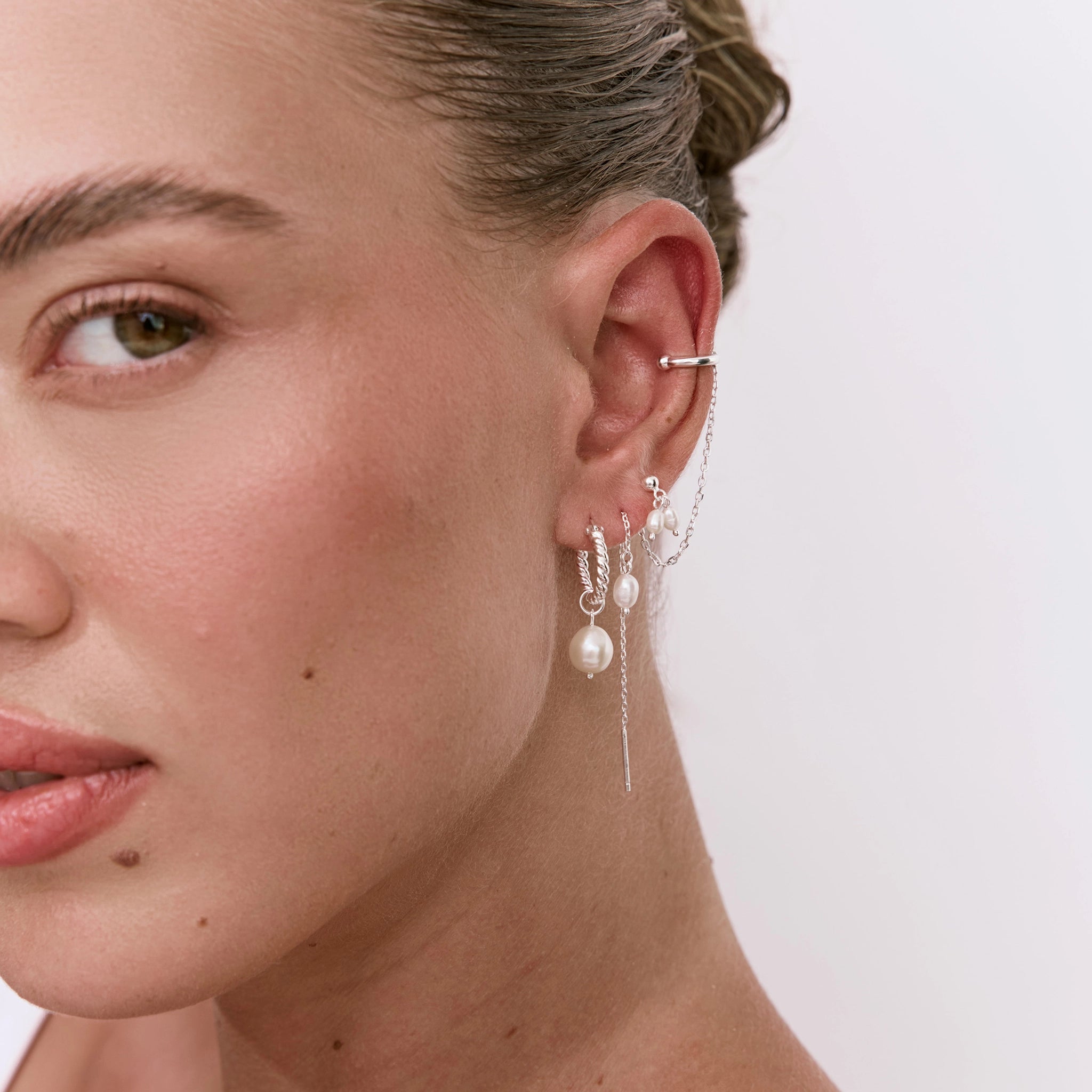 סט עגילי ג'ינה כסף 925