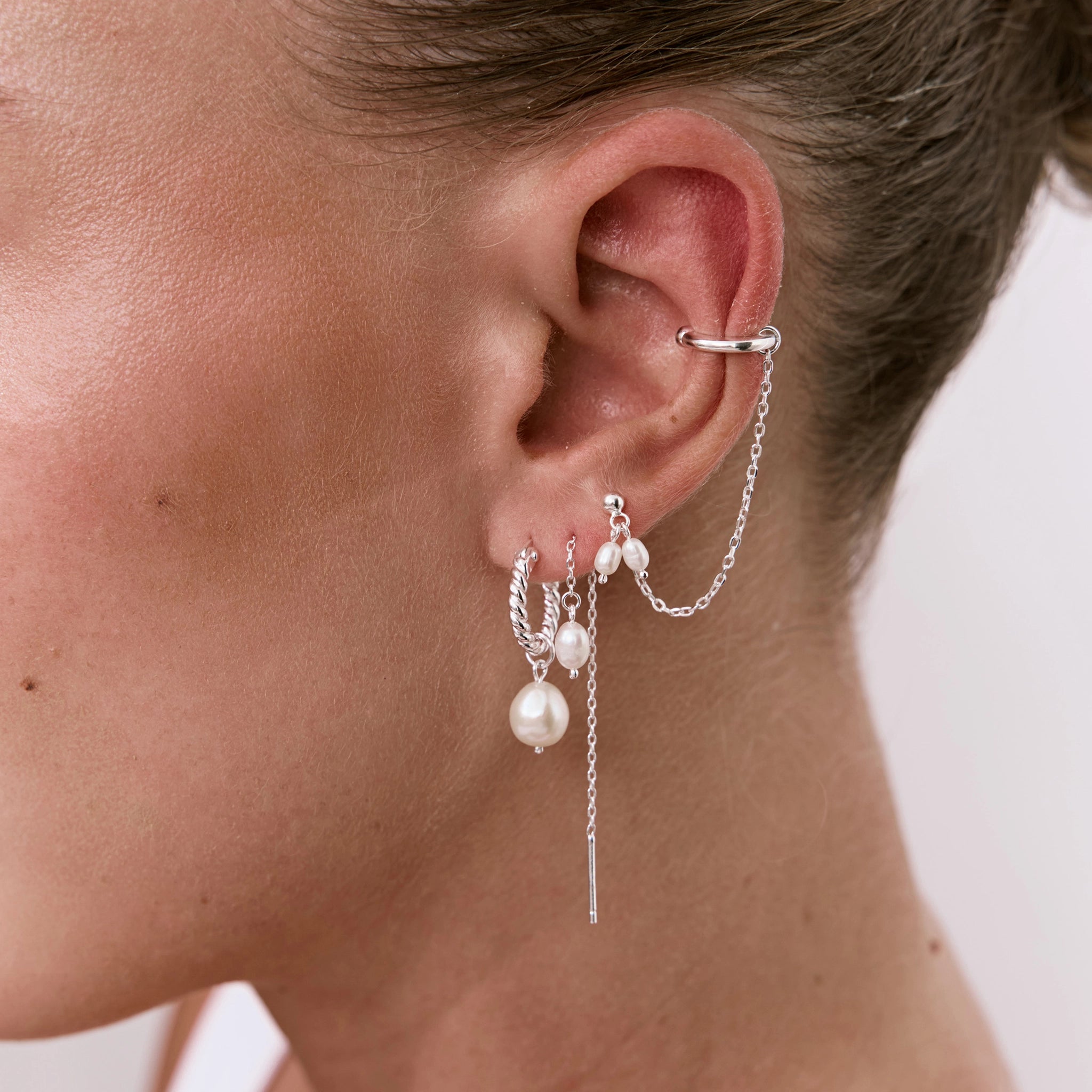 סט עגילי ג'ינה כסף 925