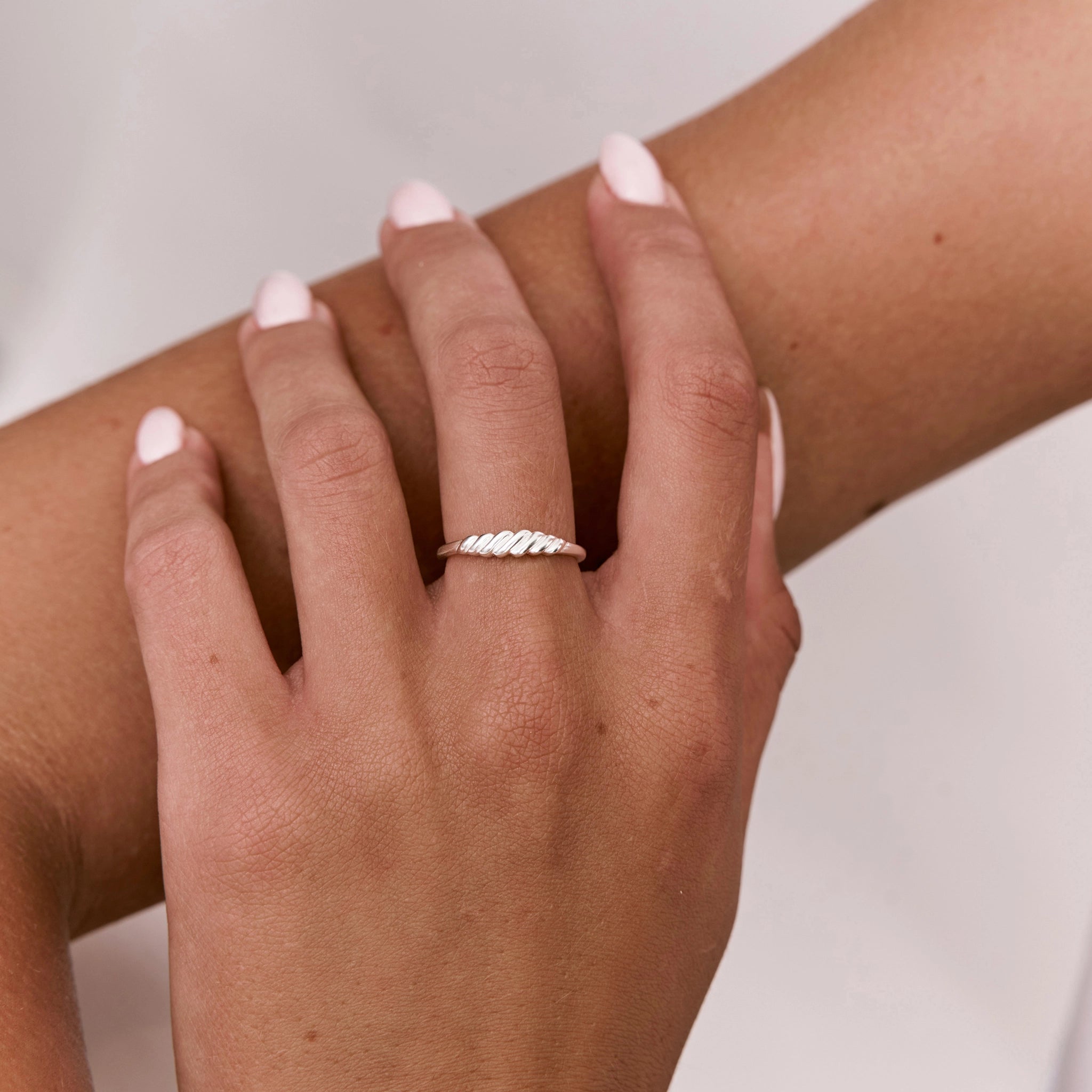 טבעת טוויסט כסף 925