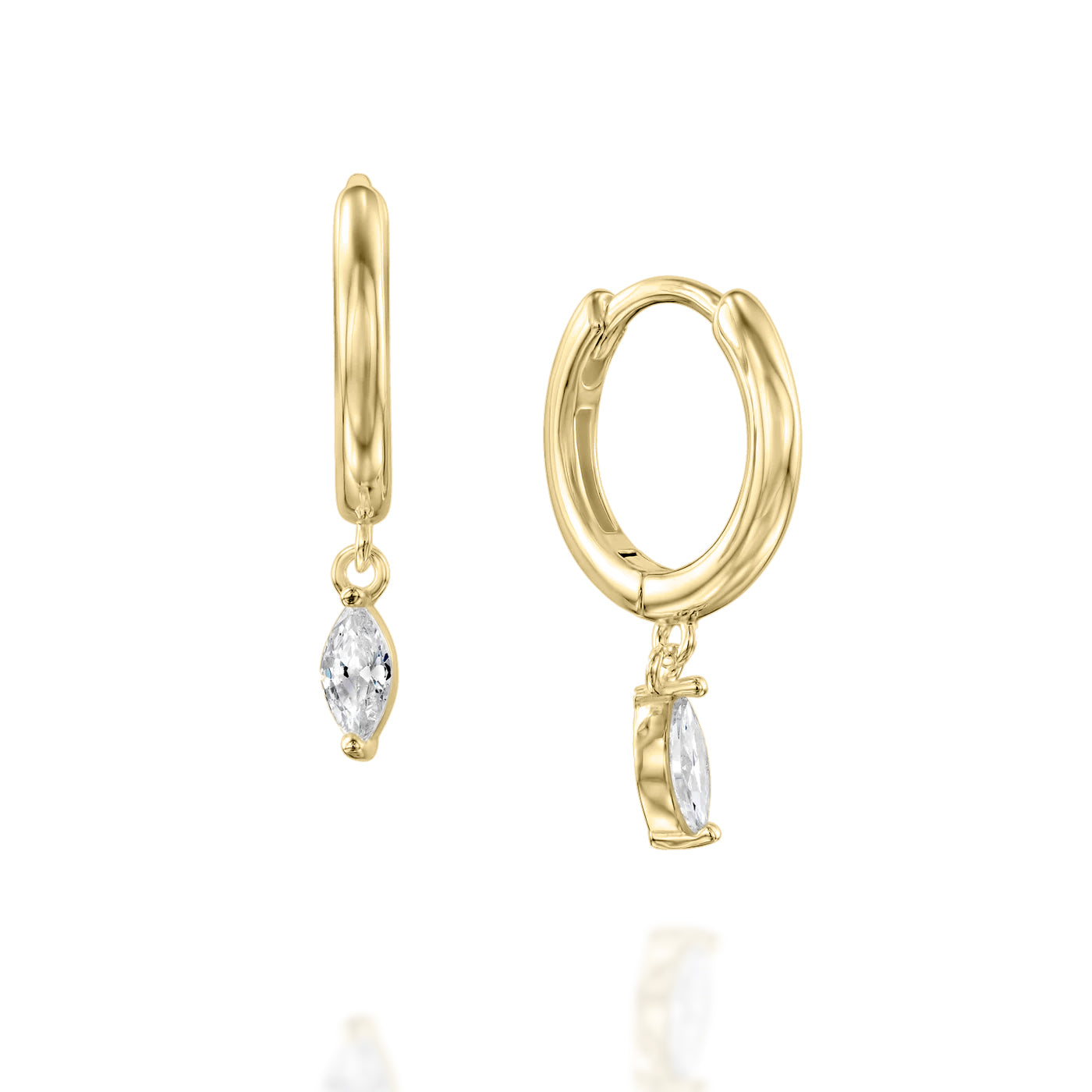 עגילי ליב ציפוי זהב