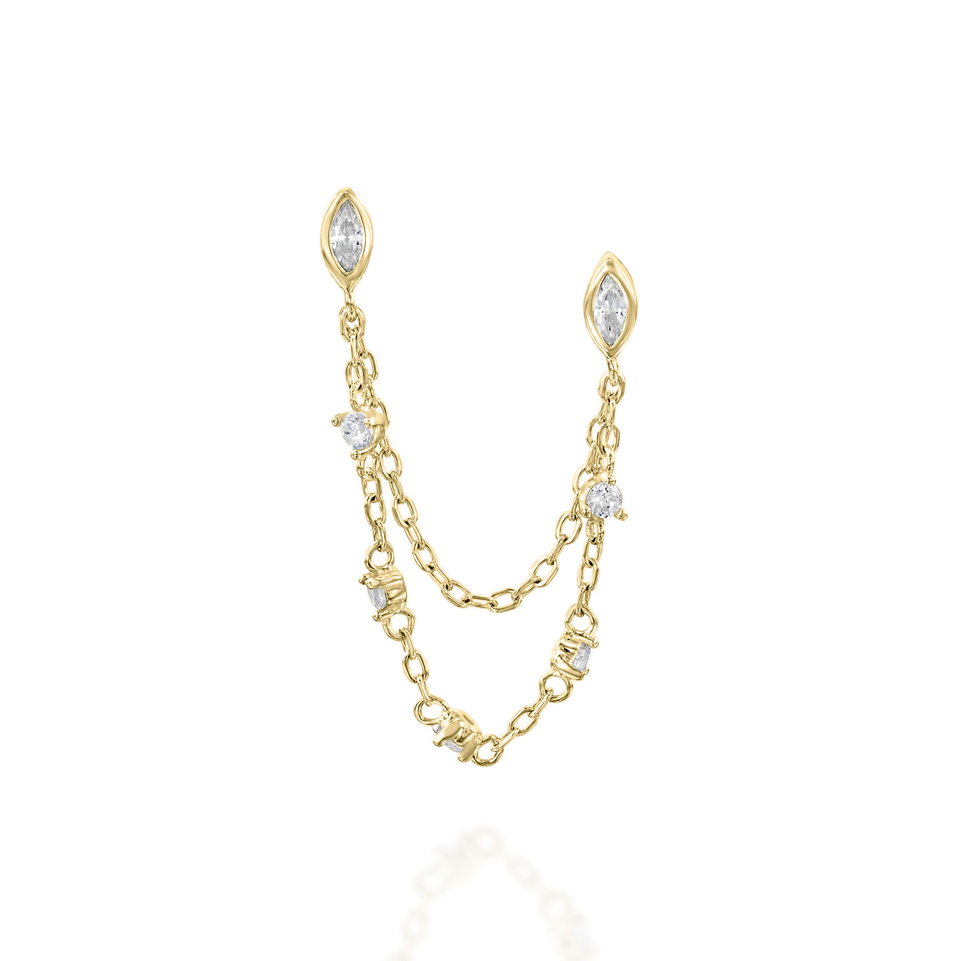 עגילי מרידה ציפוי זהב