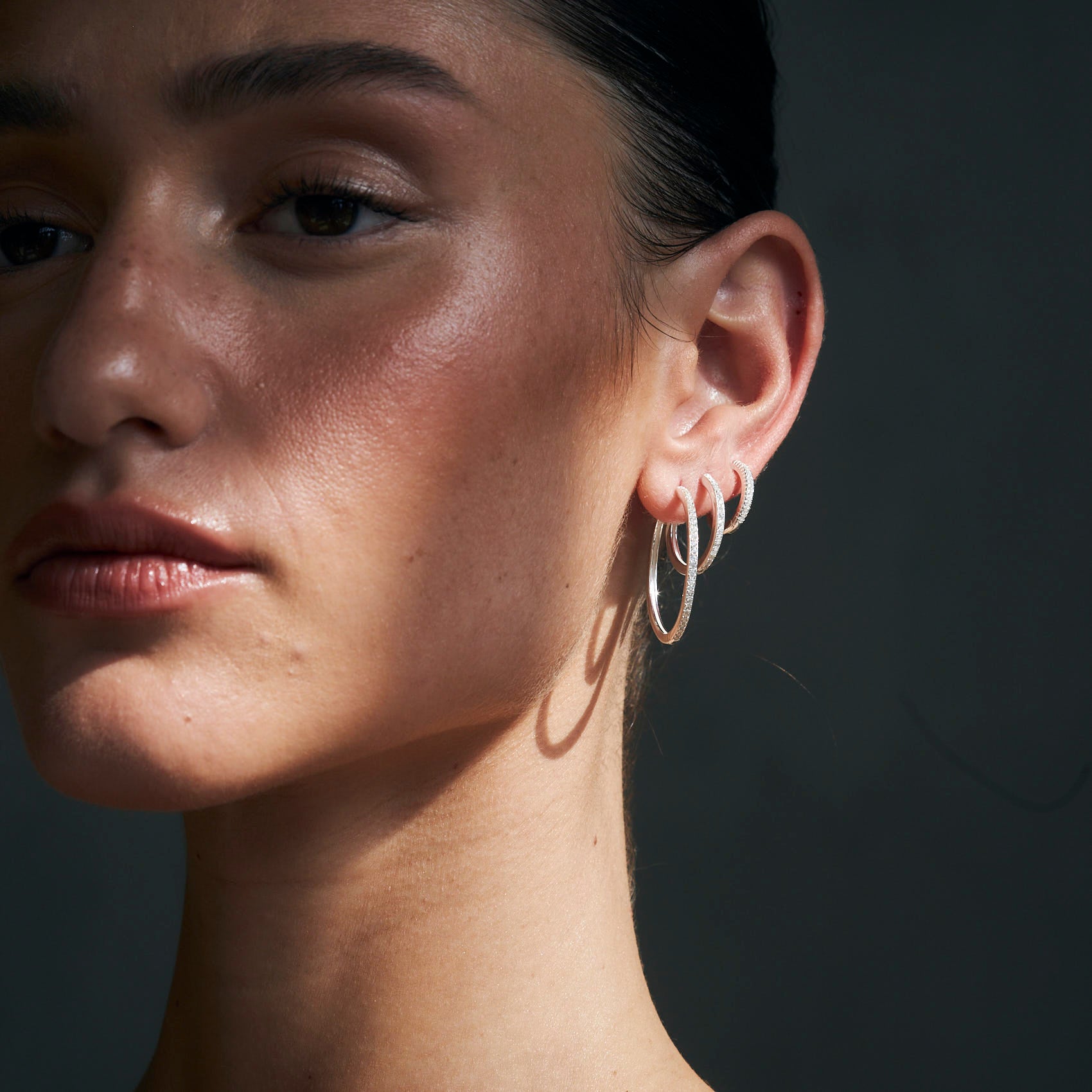 עגילי מלו כסף 925 M