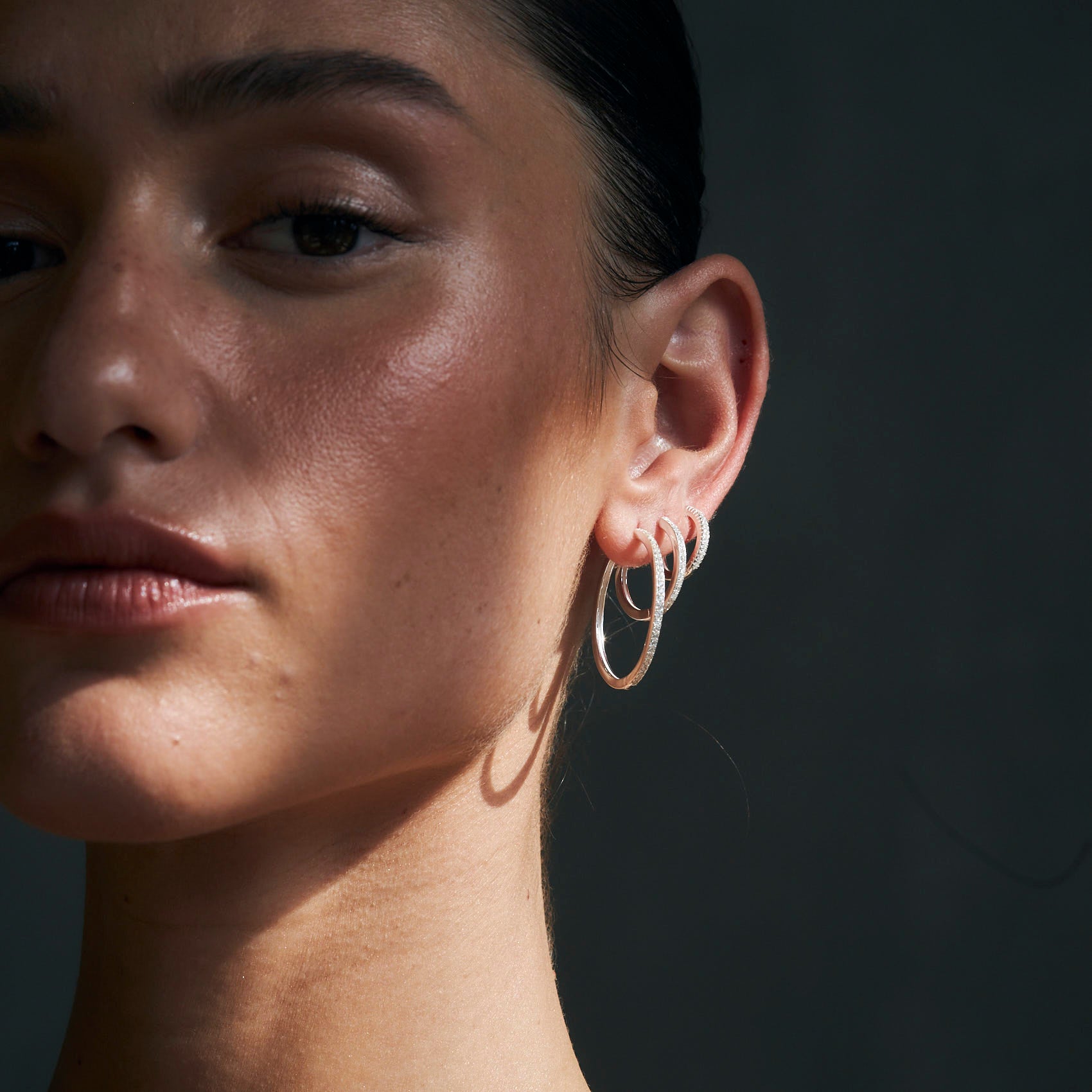 עגילי מלו כסף 925 S