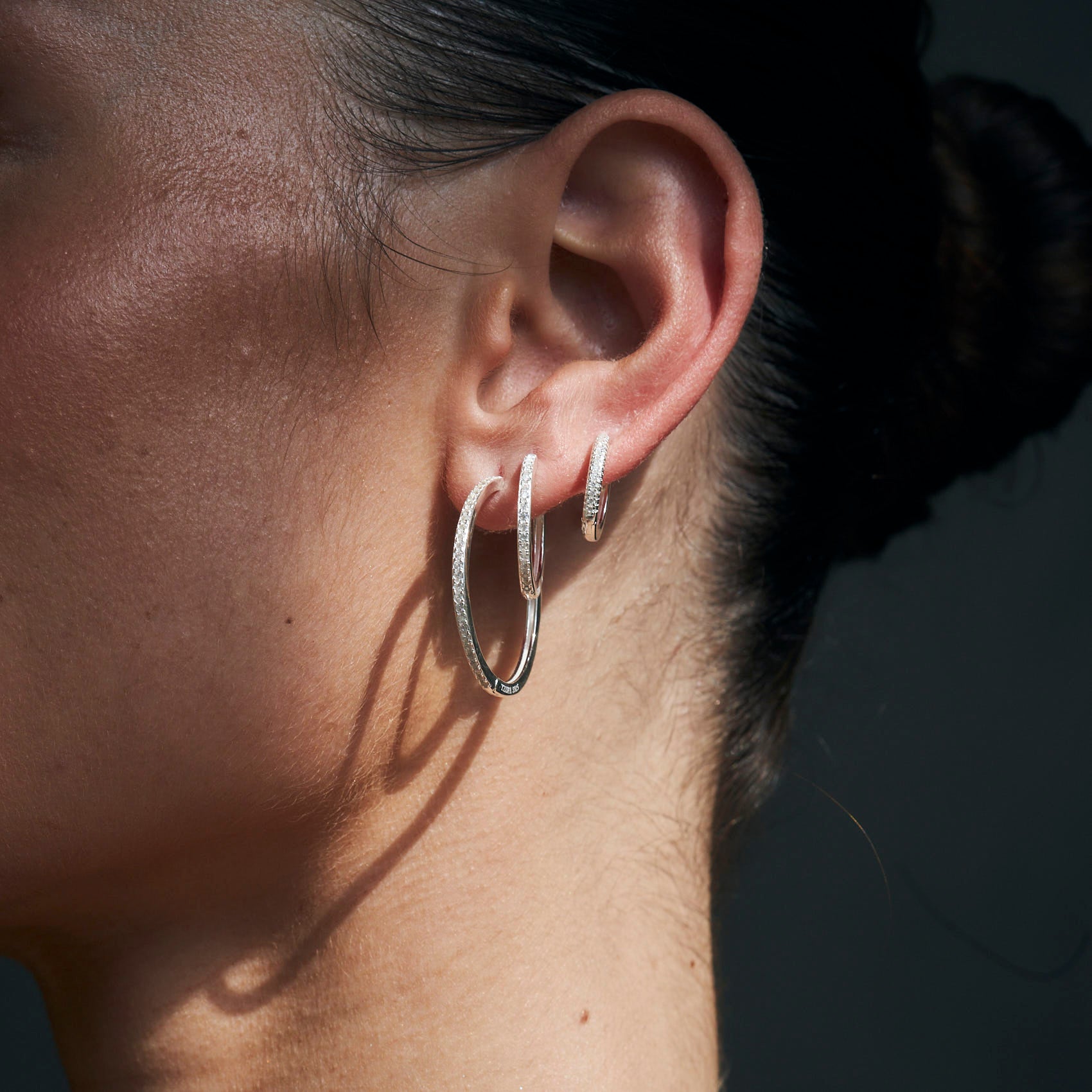 עגילי מלו כסף 925 S