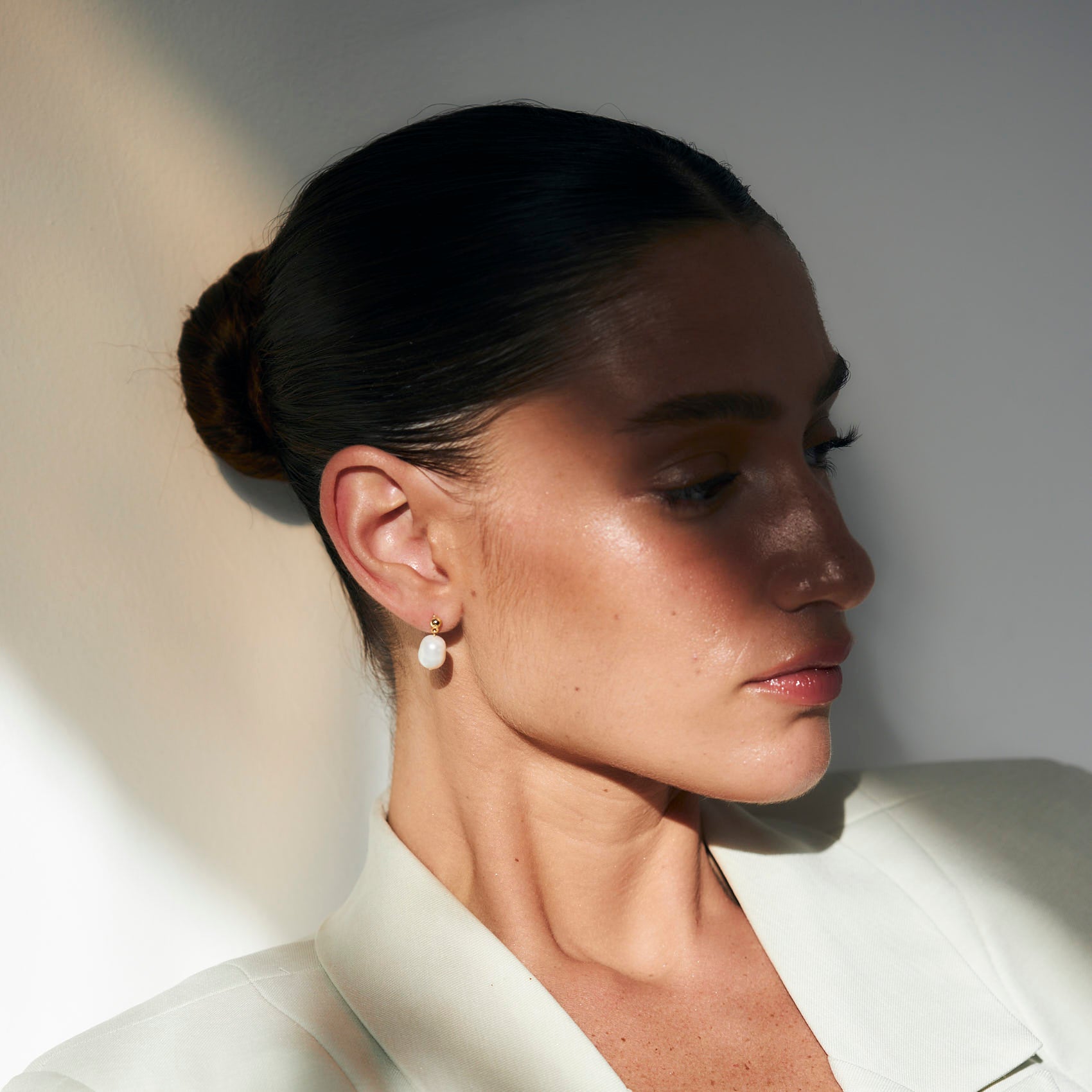 עגילי אלכסה ציפוי זהב