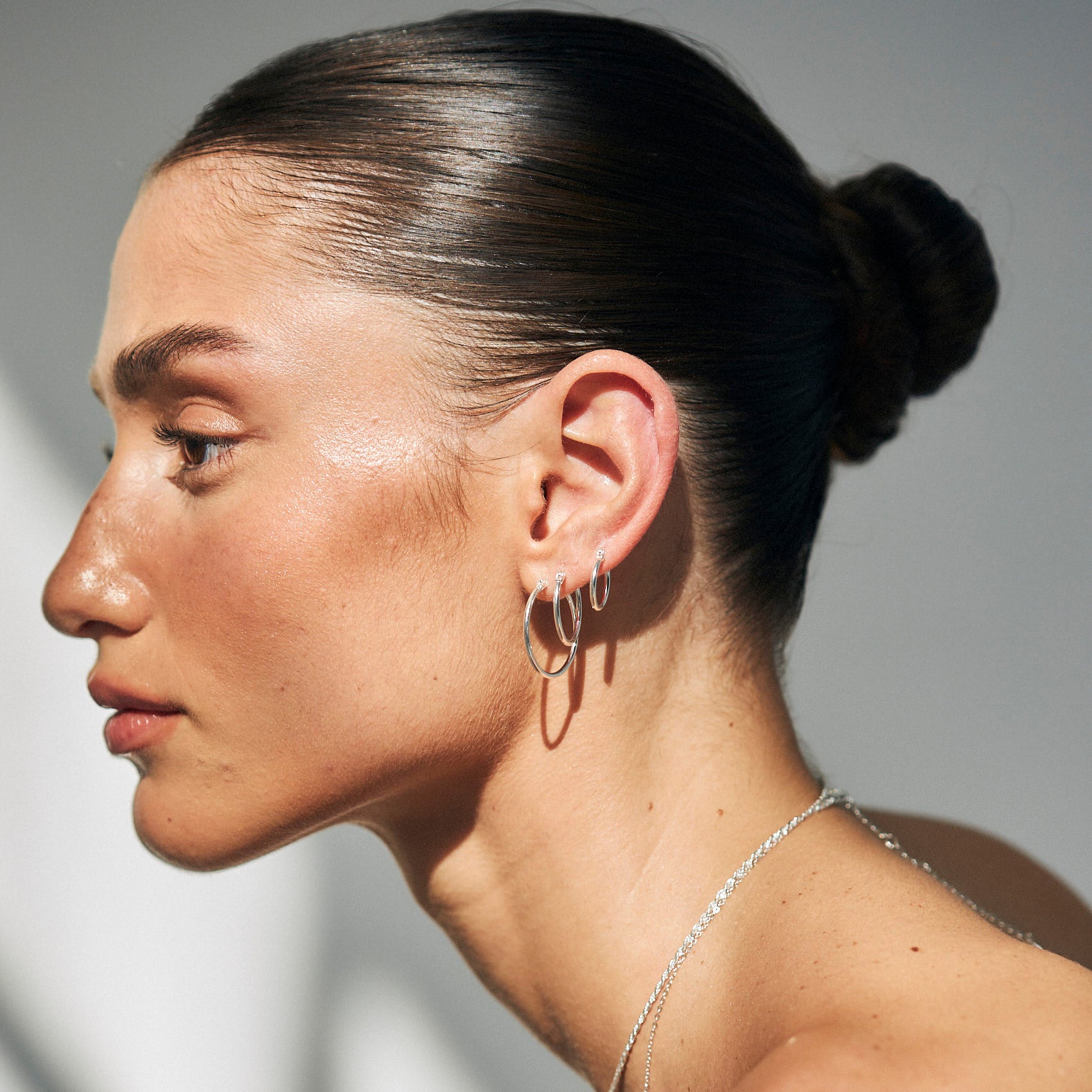 עגילי חישוק רומי (S) כסף 925