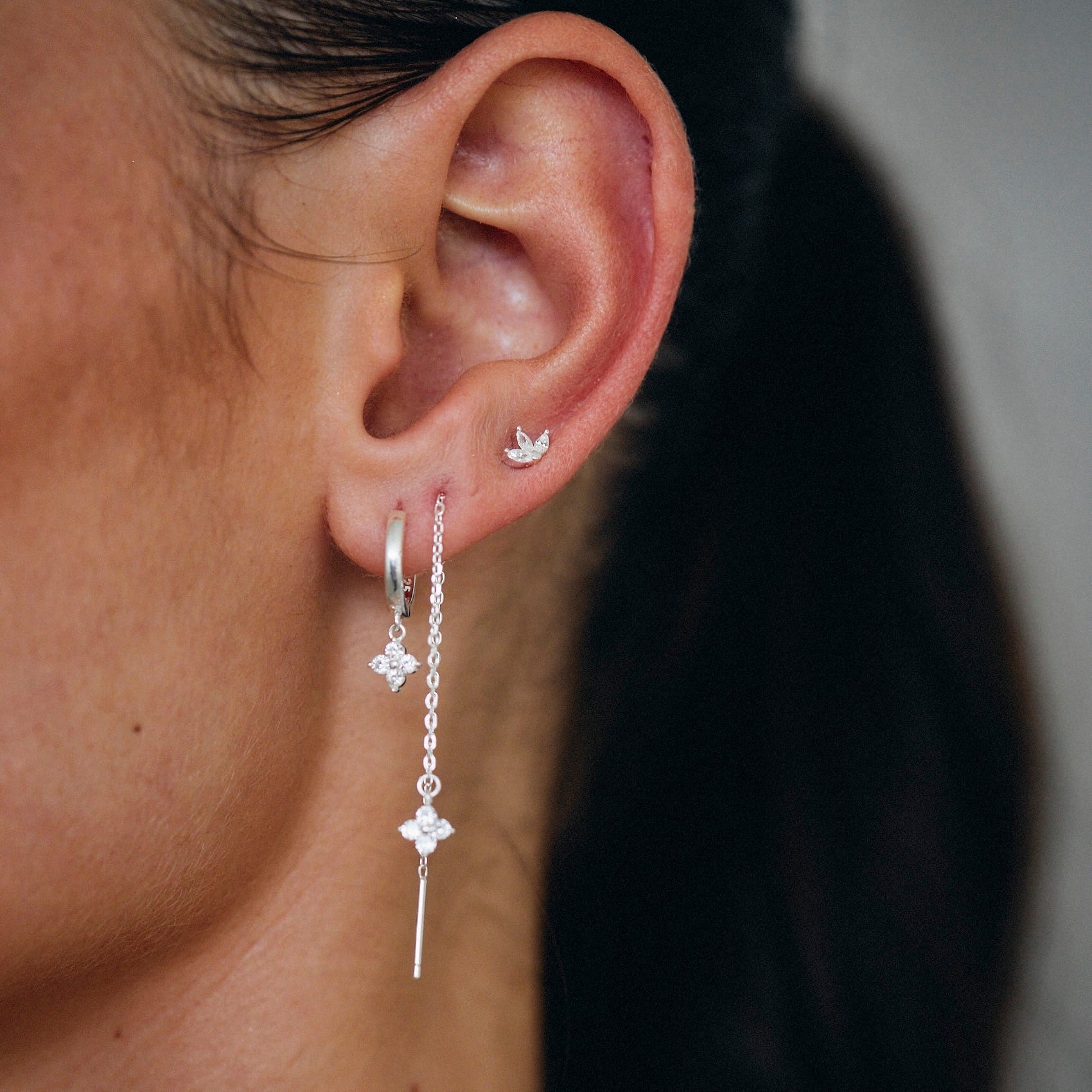 עגילי יסמין כסף 925