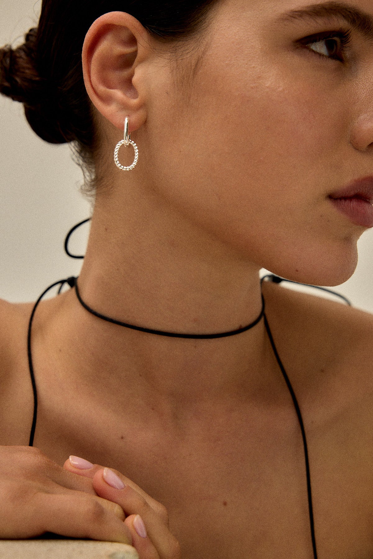 עגילי קלואי כסף