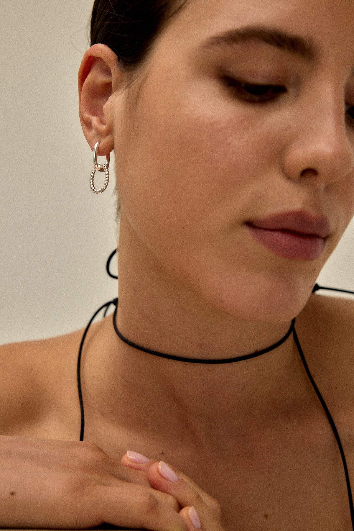 עגילי קלואי כסף