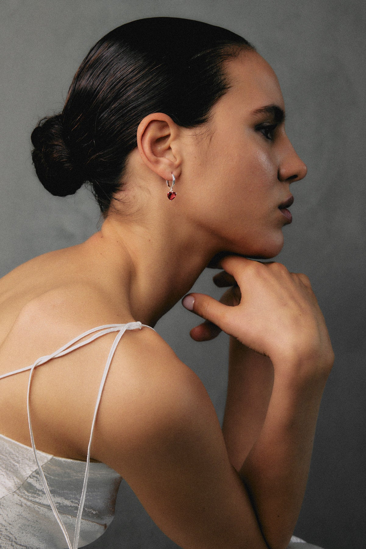 עגילי רובי כסף