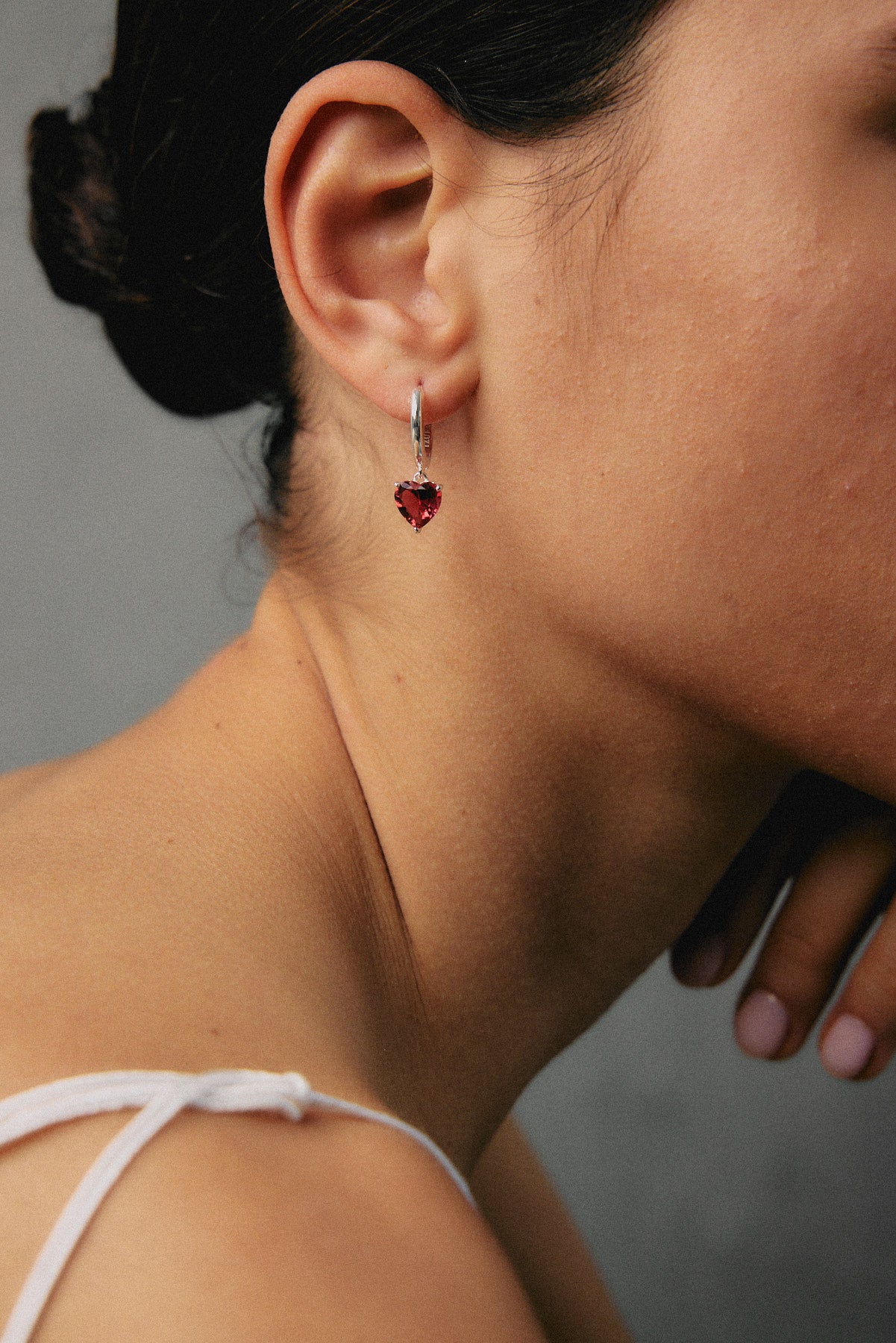 עגילי רובי כסף