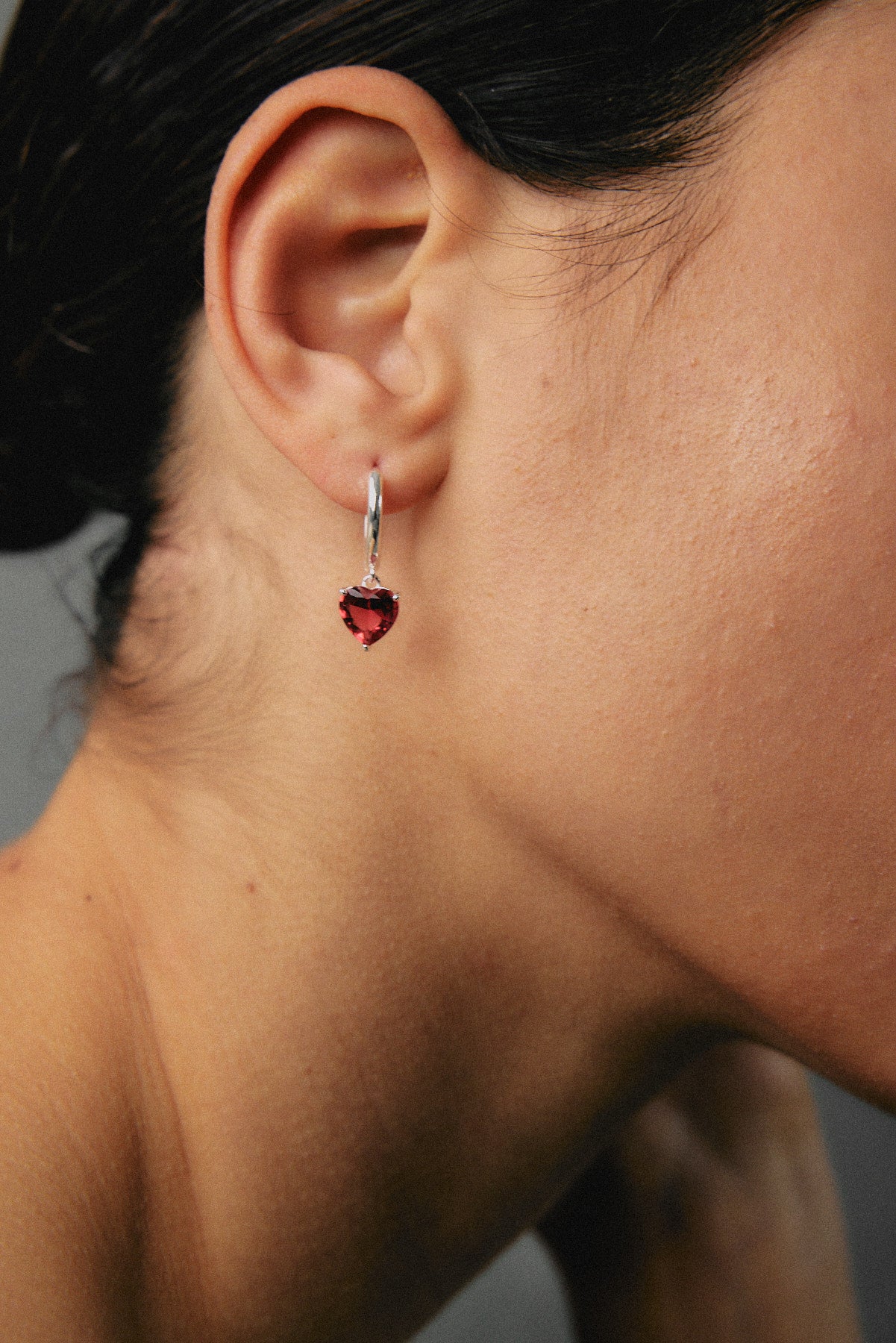 עגילי רובי כסף