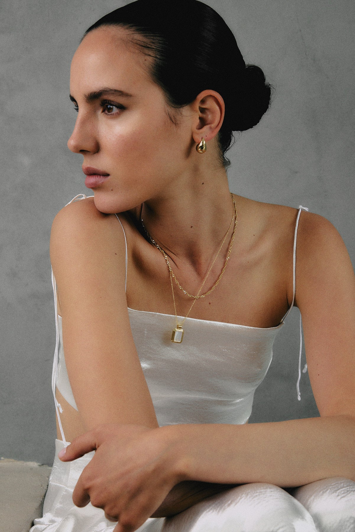 עגילי טיפה זהב