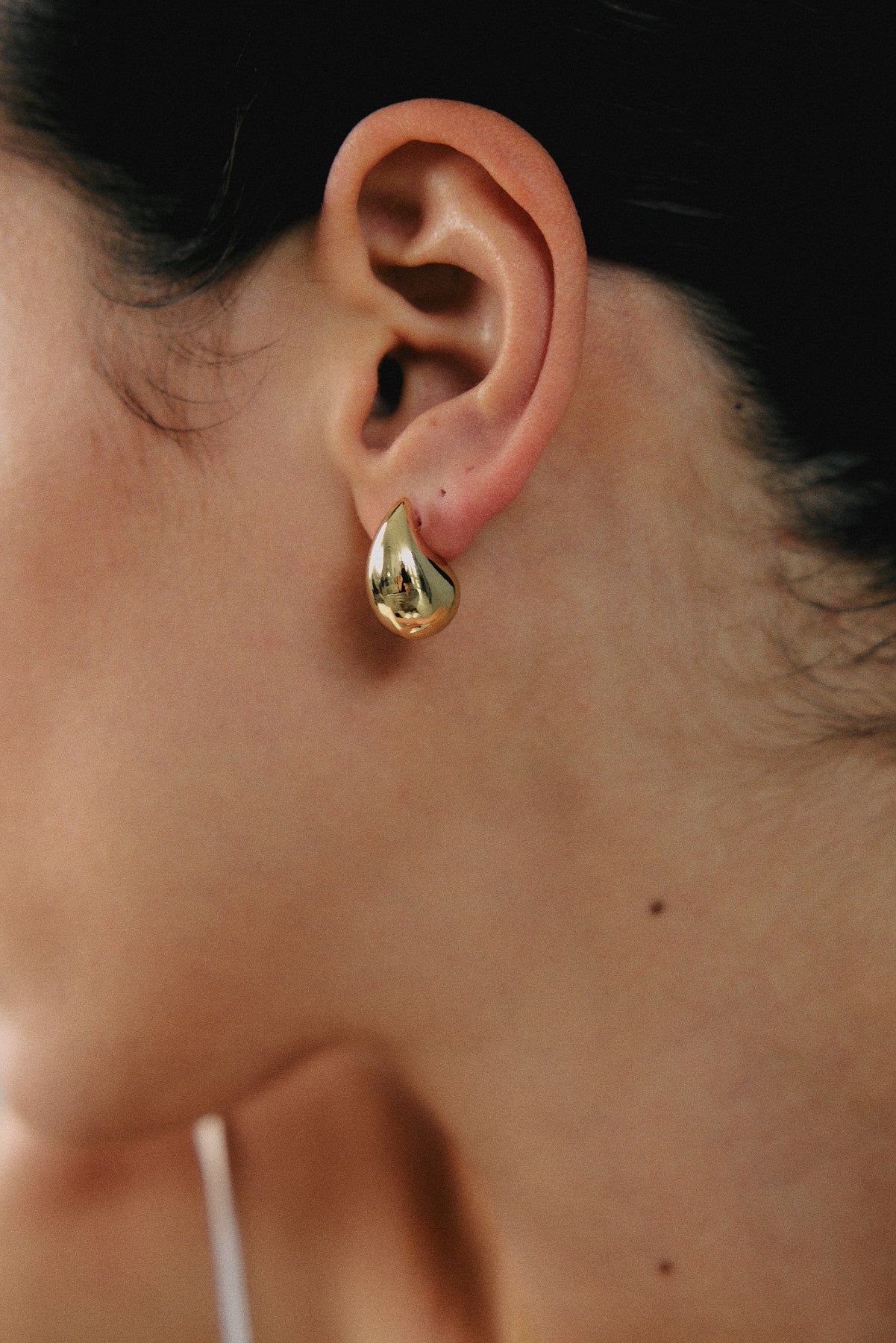 עגילי טיפה זהב