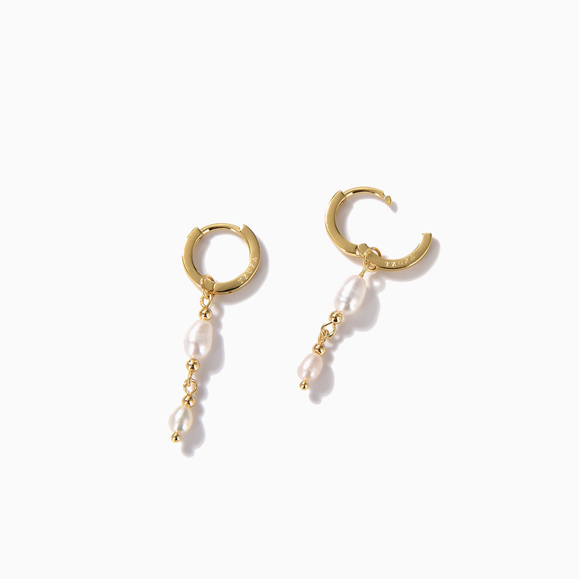 עגילי מדלן ציפוי זהב