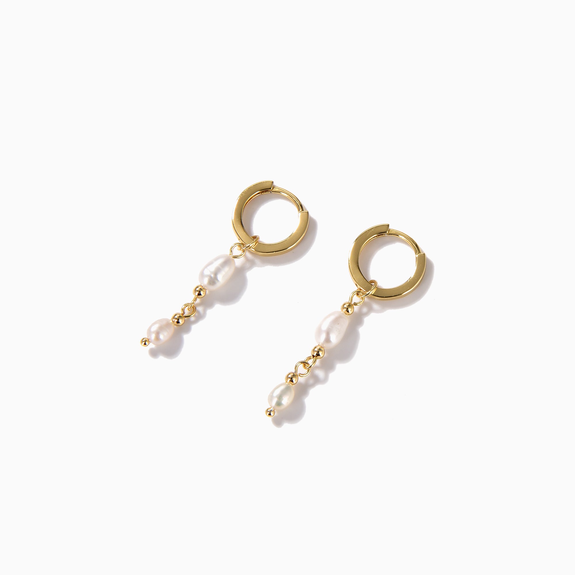 עגילי מדלן ציפוי זהב