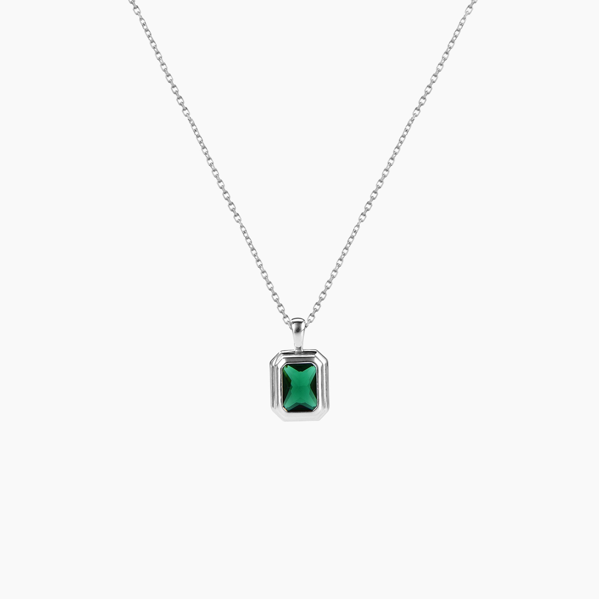 שרשרת אמרלד כסף 925