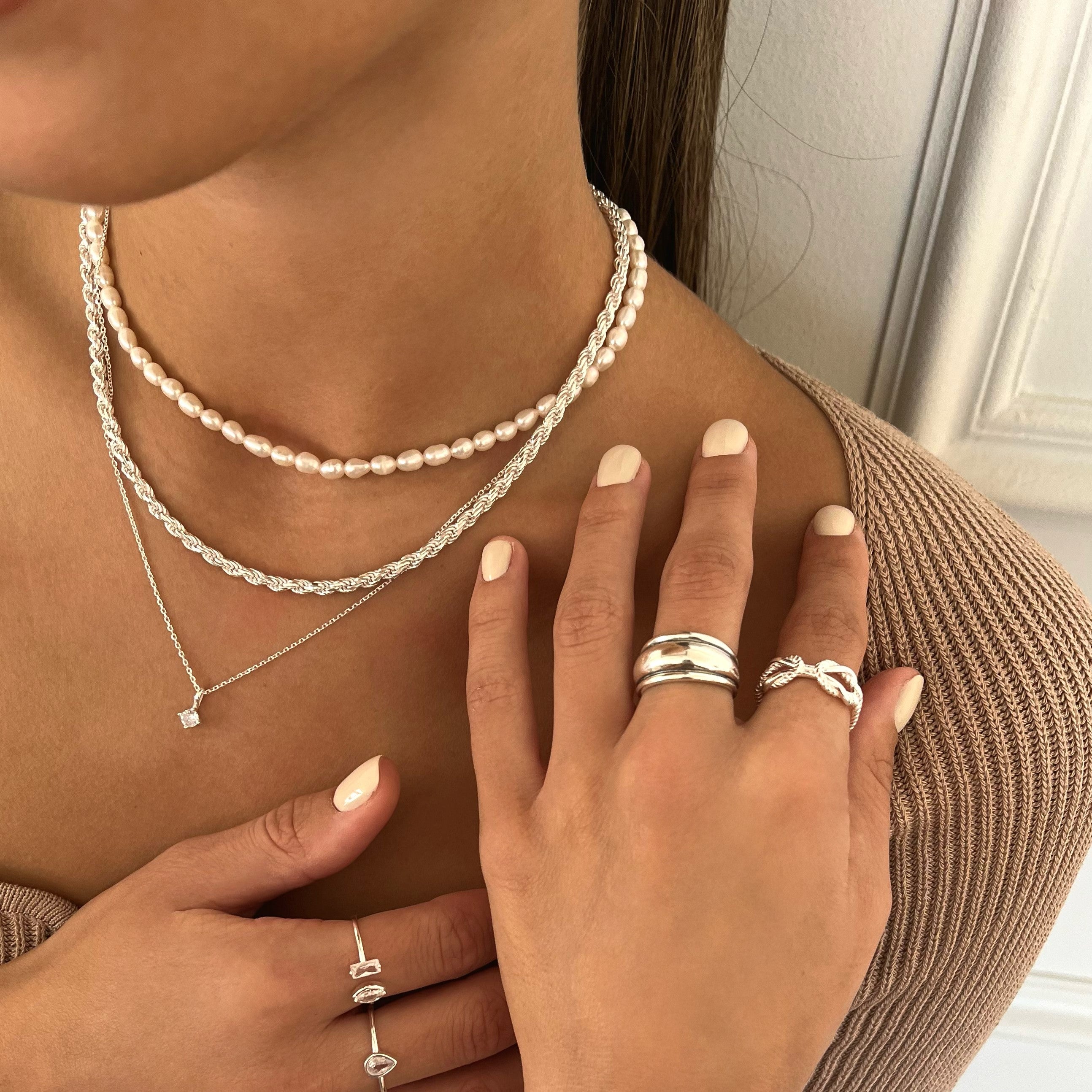 925 שרשרת סטפני כסף