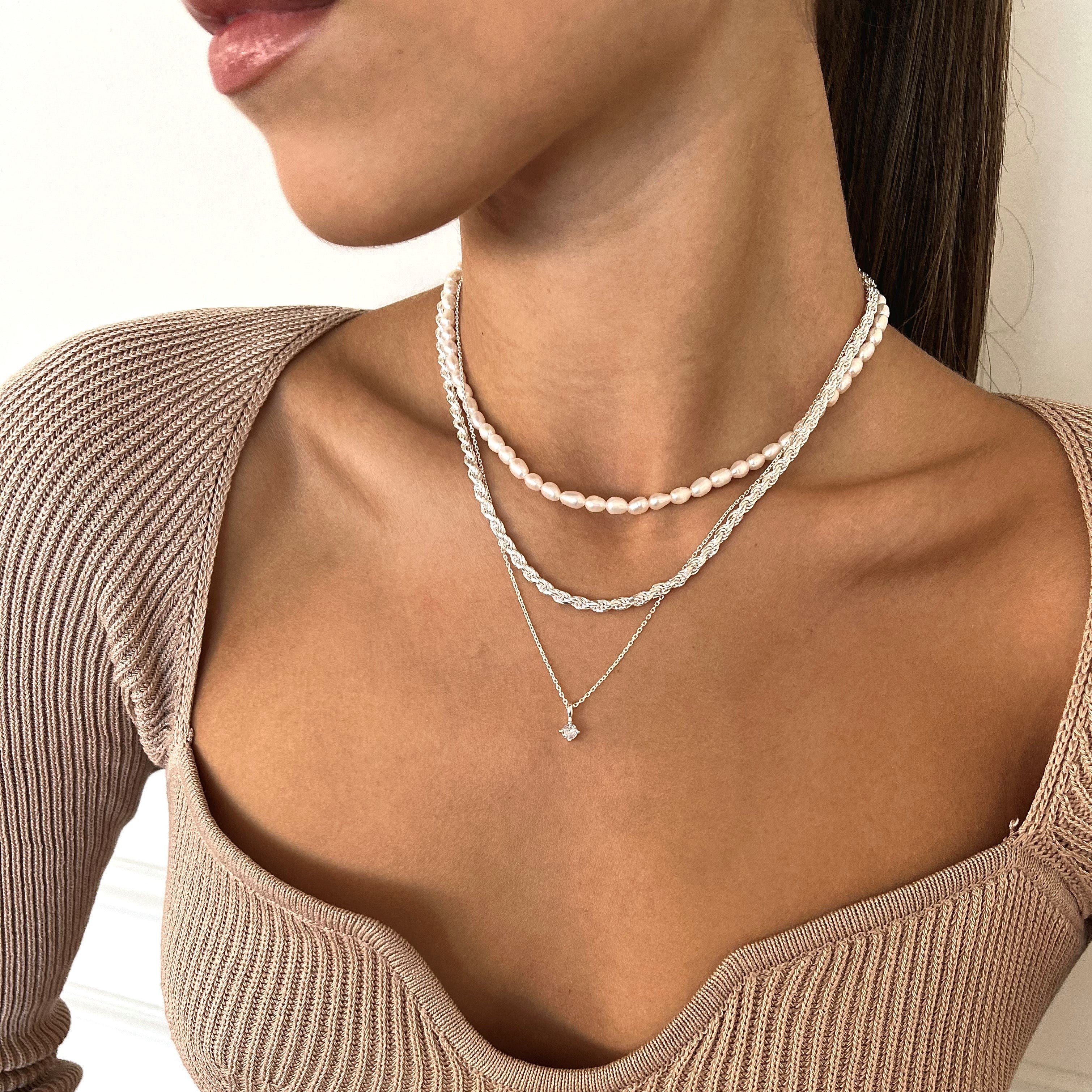 925 שרשרת סטפני כסף