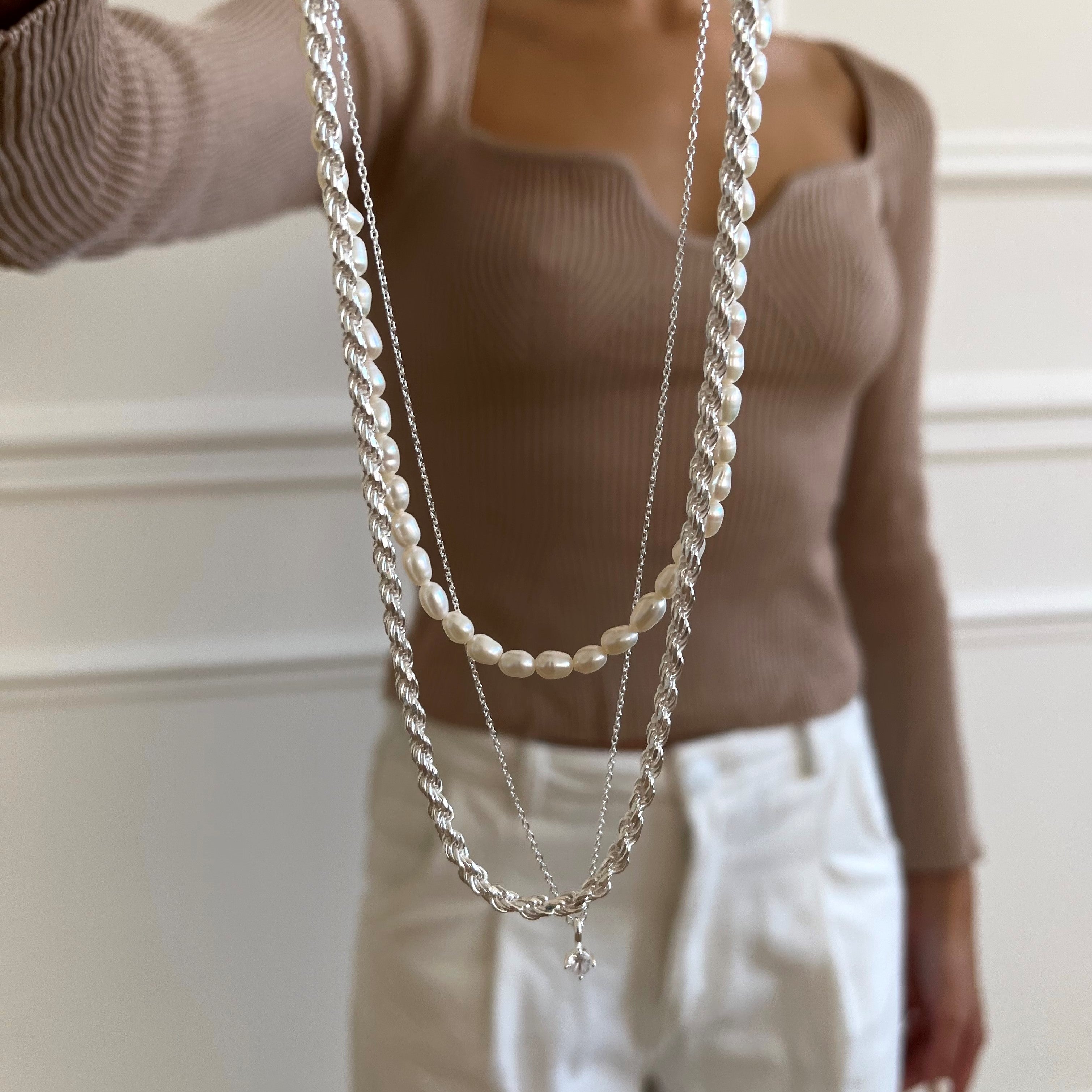 925 שרשרת סטפני כסף