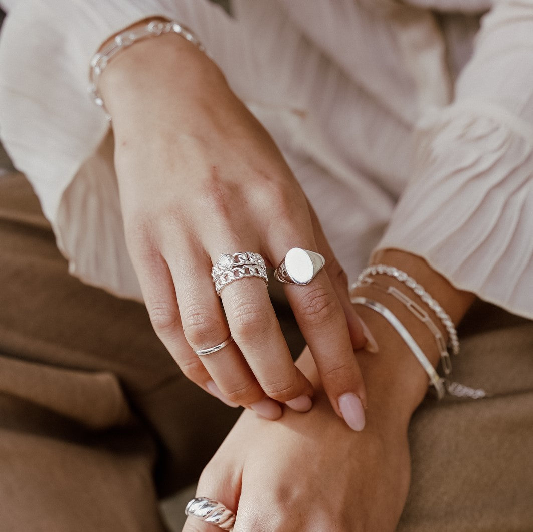 טבעת כריס כסף 925