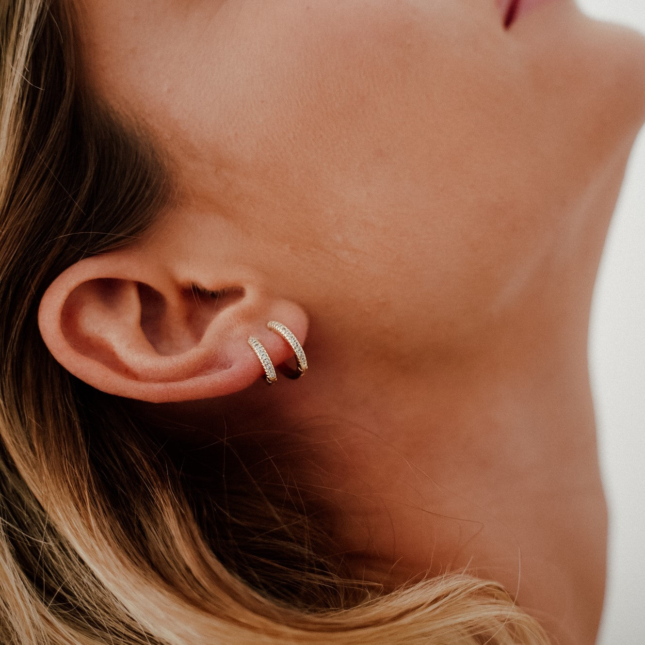 עגילי מלו מיני ציפוי זהב