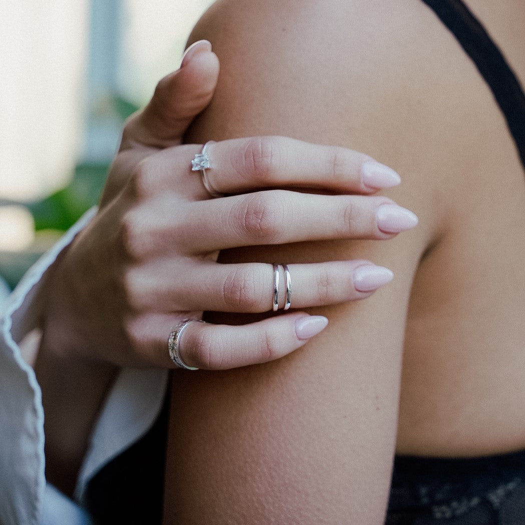 טבעת זרת ניס כסף 925