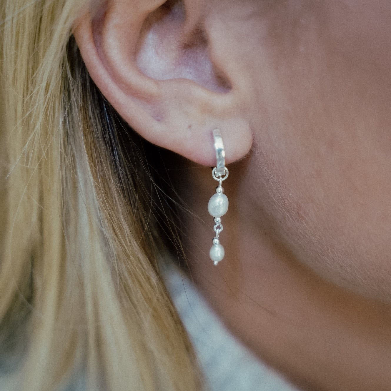 עגילי מדלן כסף 925