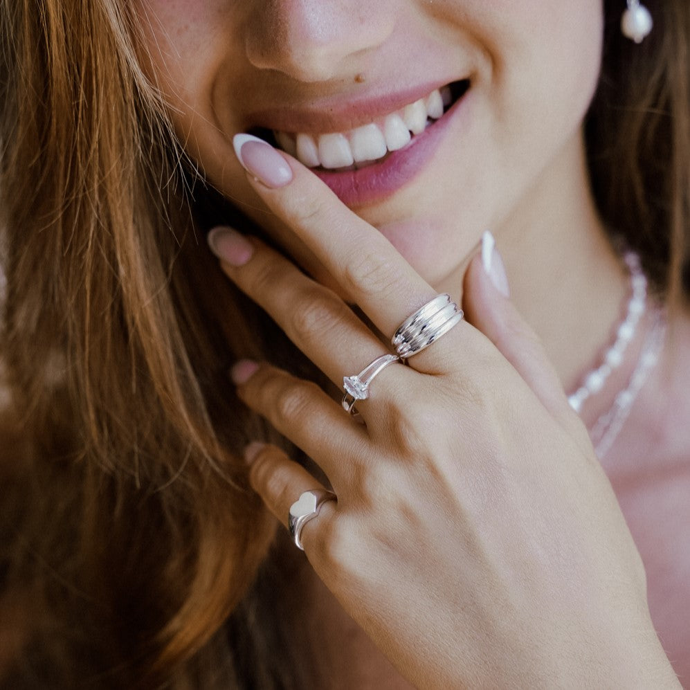 טבעת מיני אמור כסף 925