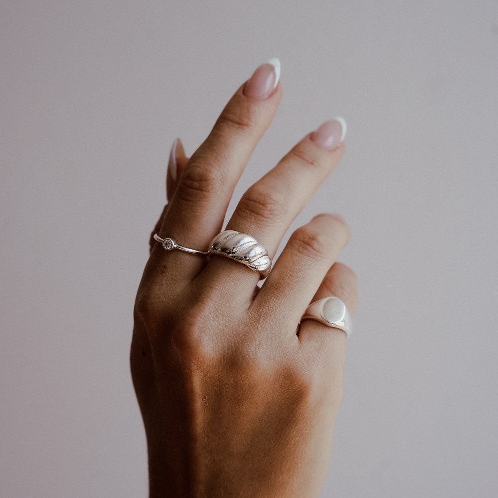 טבעת פלור כסף 925