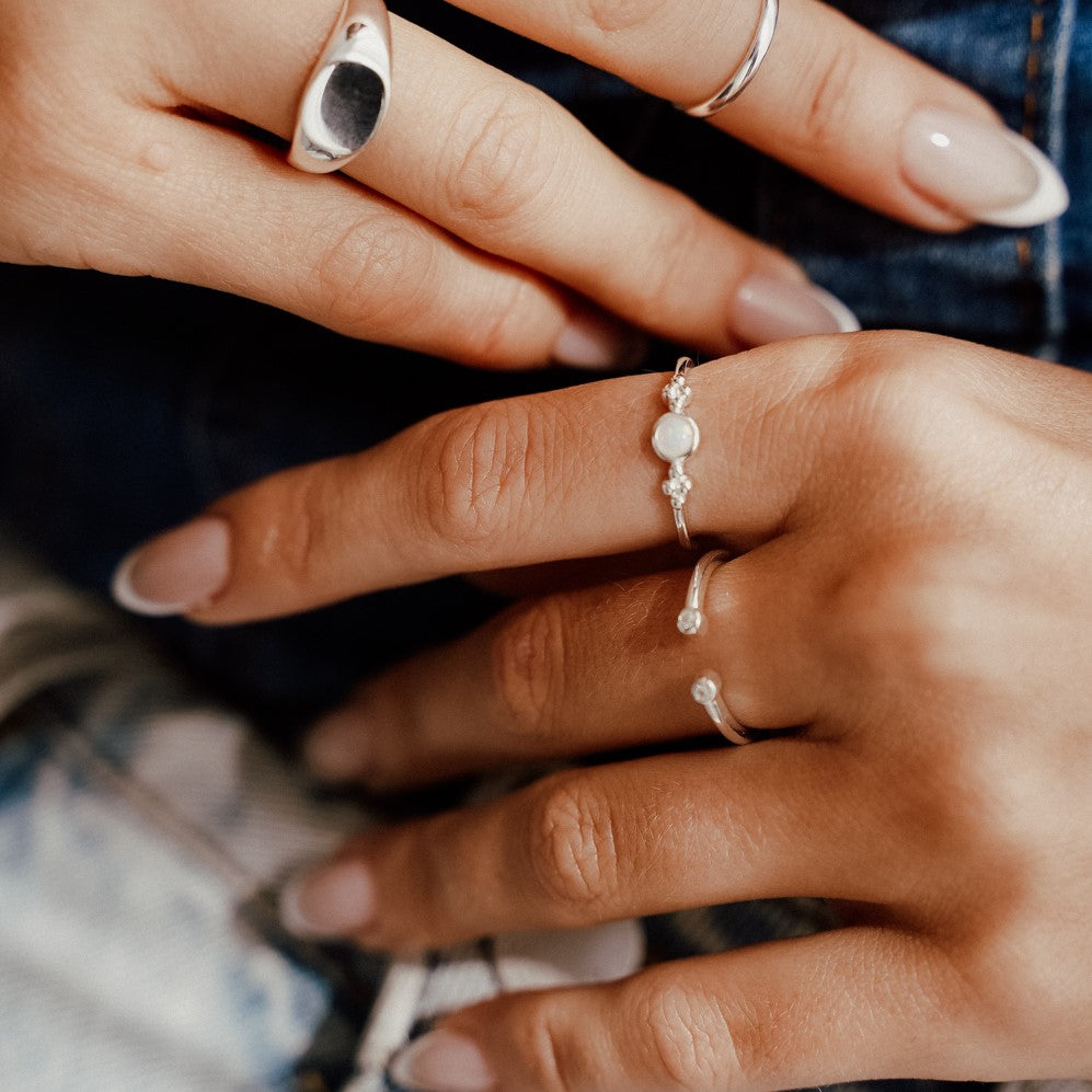 טבעת אופל 925