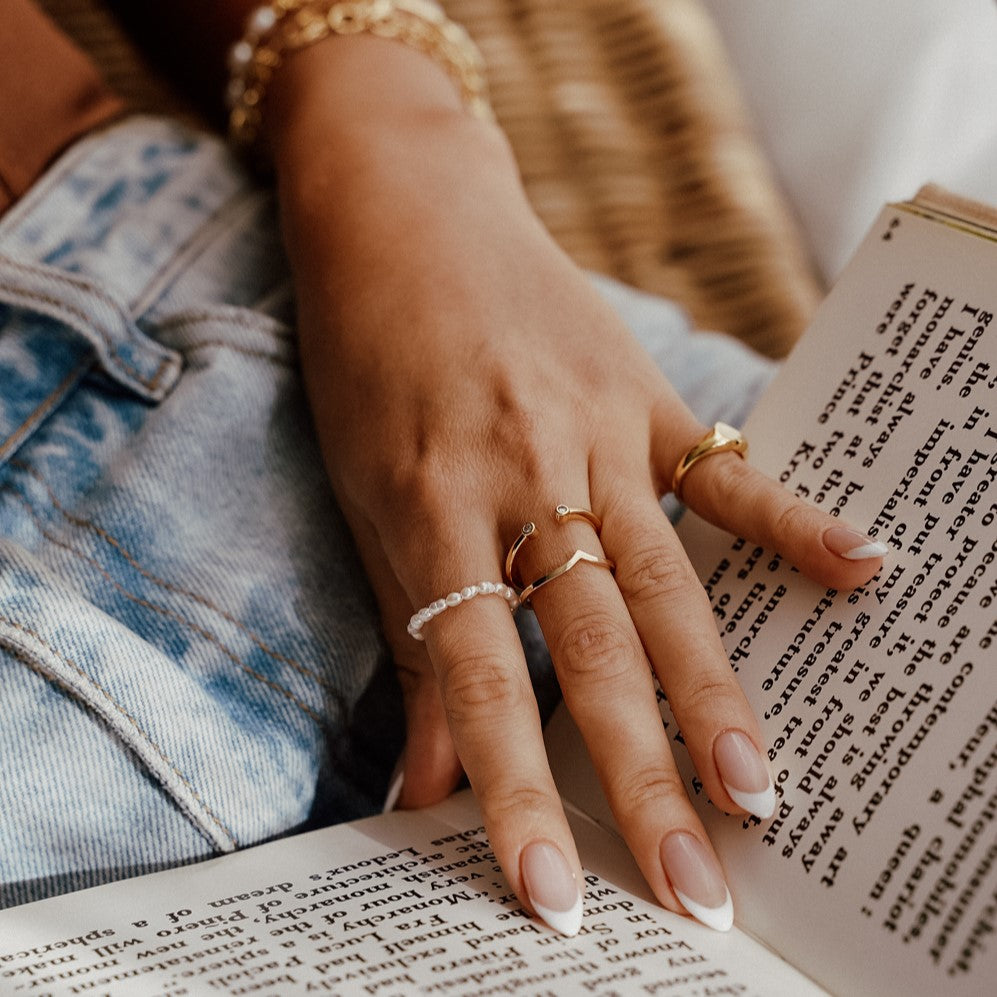 טבעת אדל ציפוי זהב