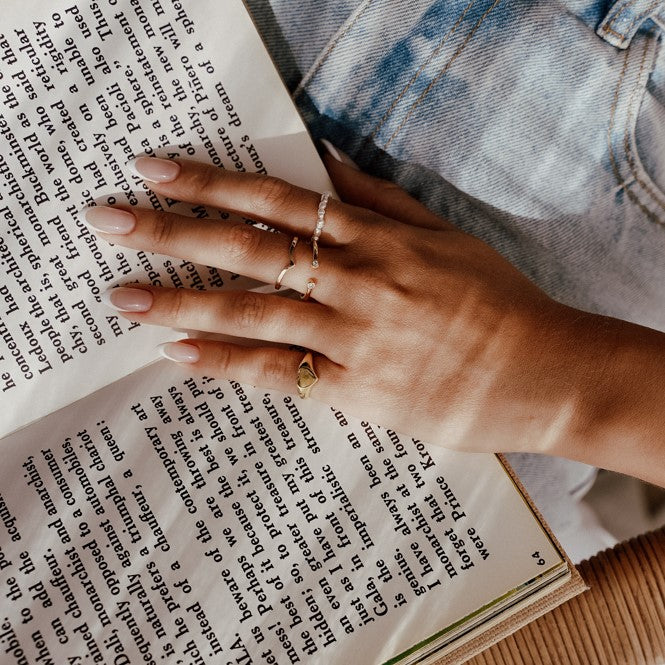 טבעת אדל ציפוי זהב