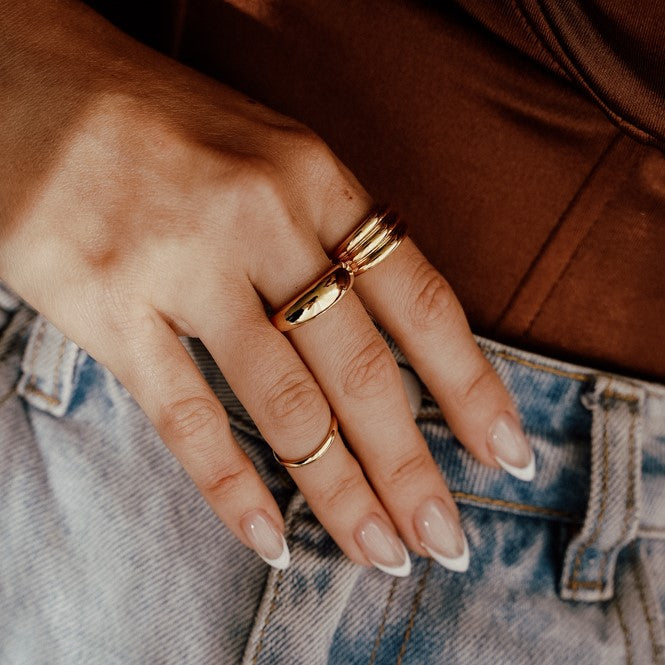 טבעת ליר ציפוי זהב