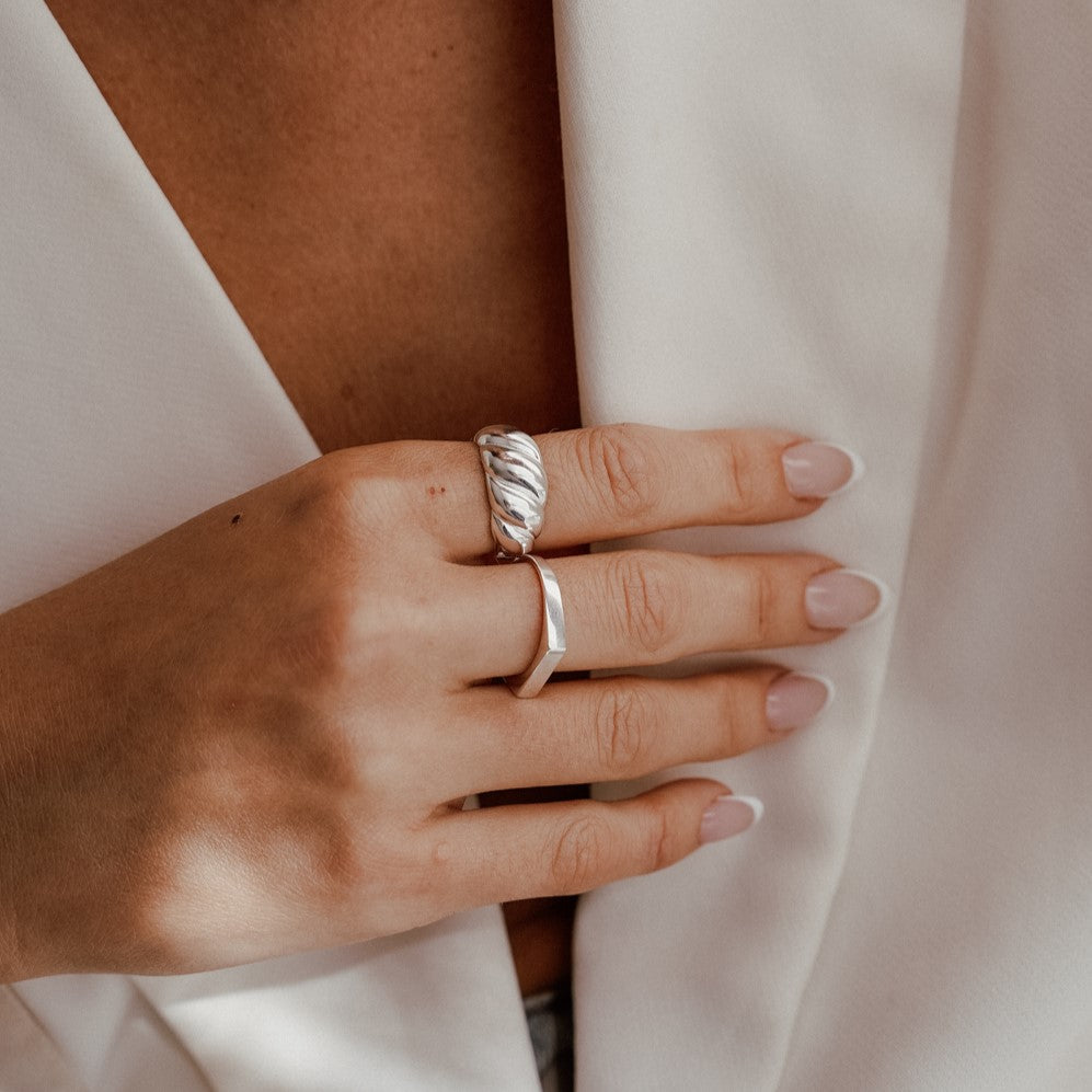 טבעת פלור כסף 925