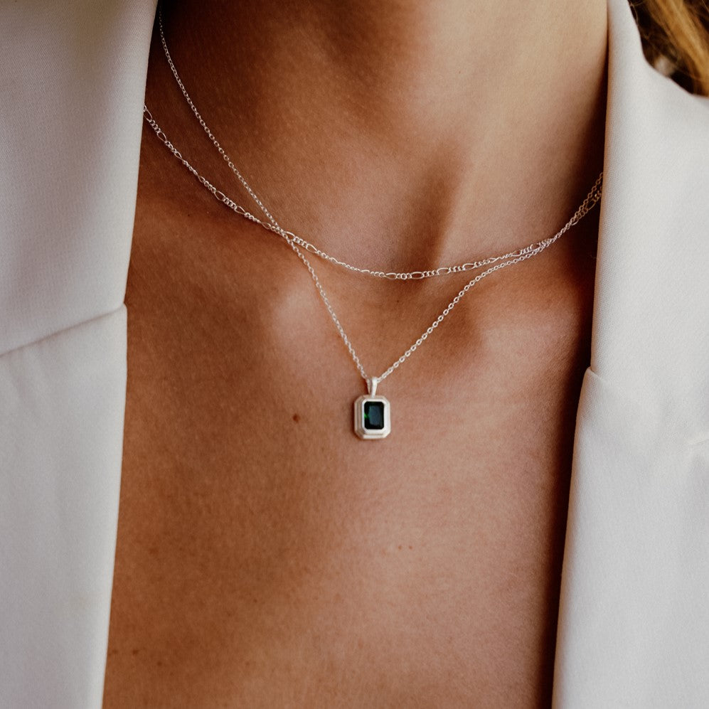 שרשרת אמרלד כסף 925