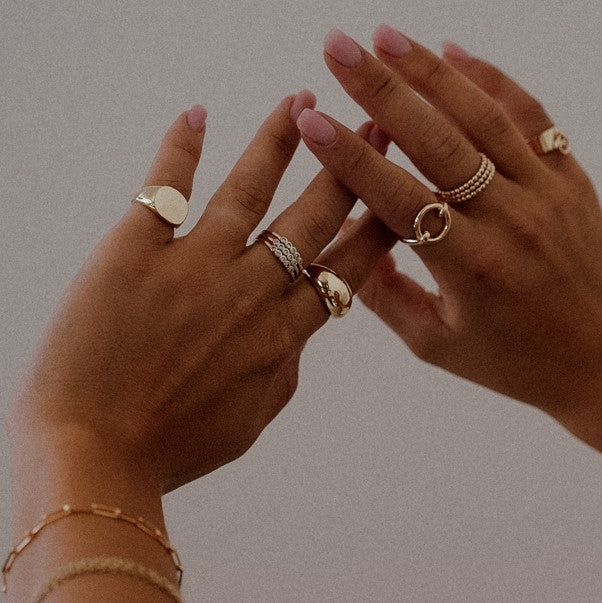 טבעת ג'ייד ציפוי זהב