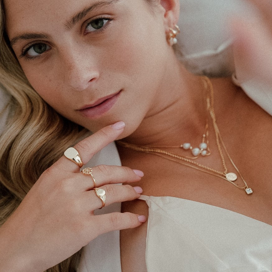 טבעת לורן ציפוי זהב