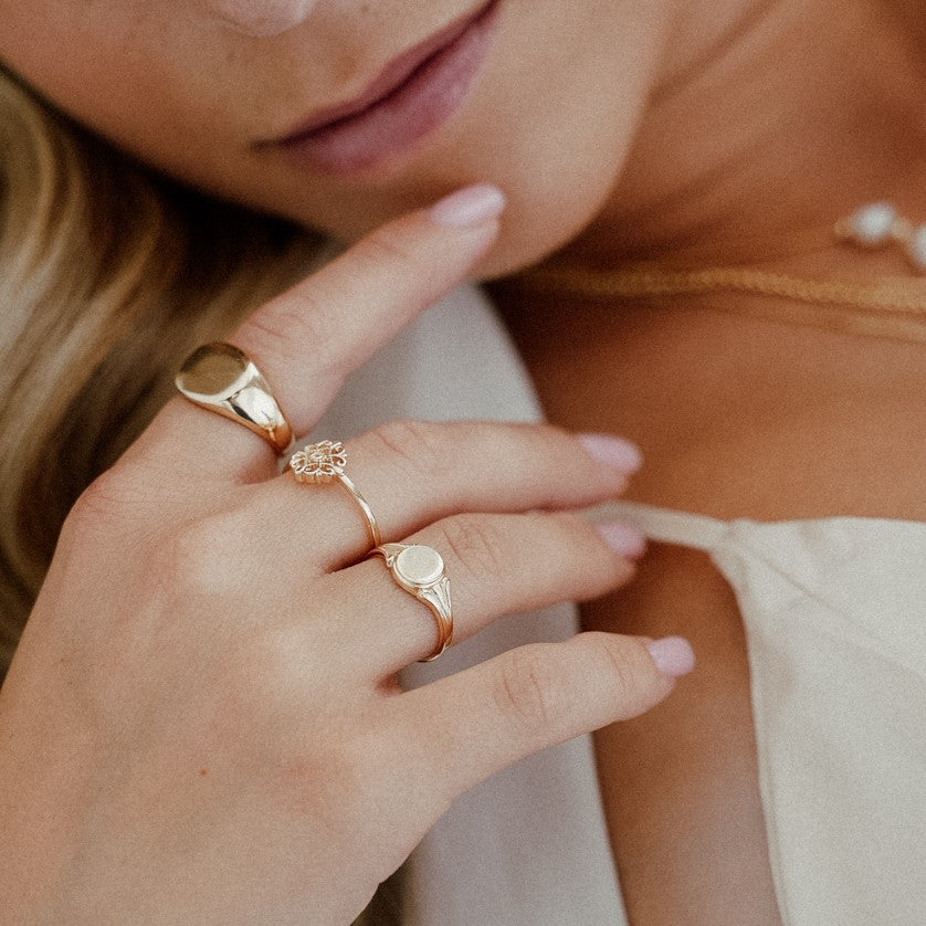 טבעת לורן ציפוי זהב