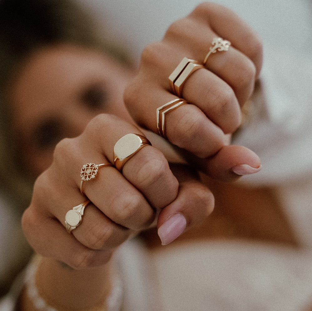 טבעת לורן ציפוי זהב